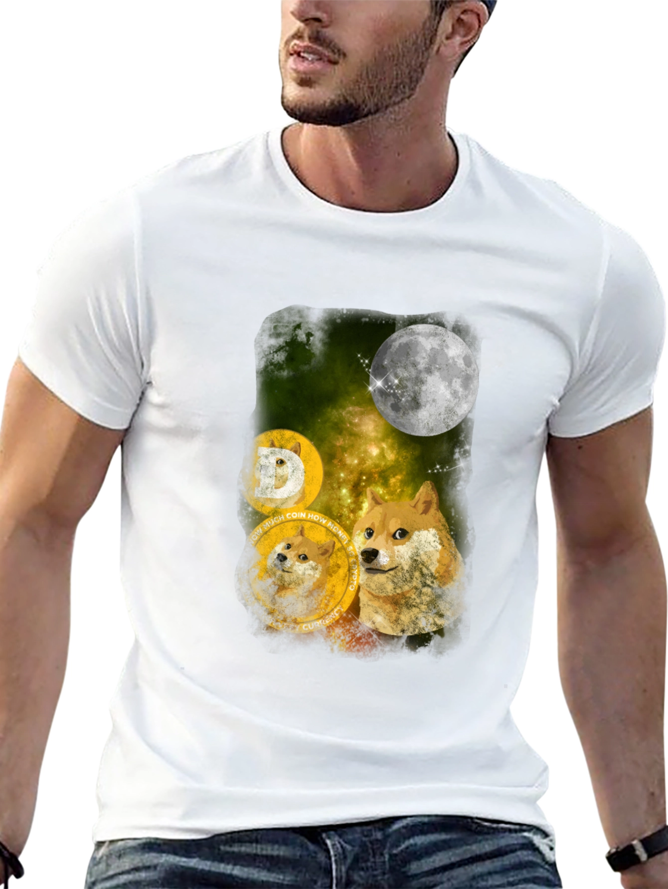 Dogecoin to the Moon Graphic Tee - Crypto Hype!