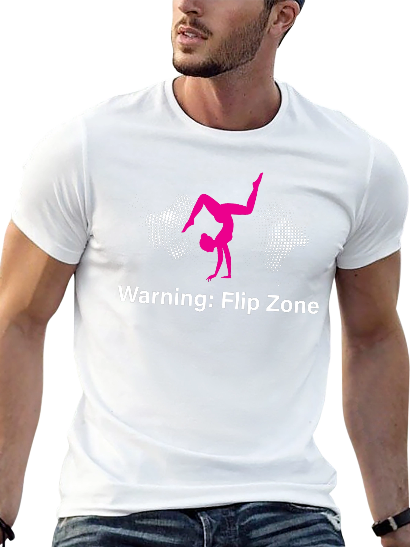 Warning: Flip Zone Black T-Shirt Gymnastics