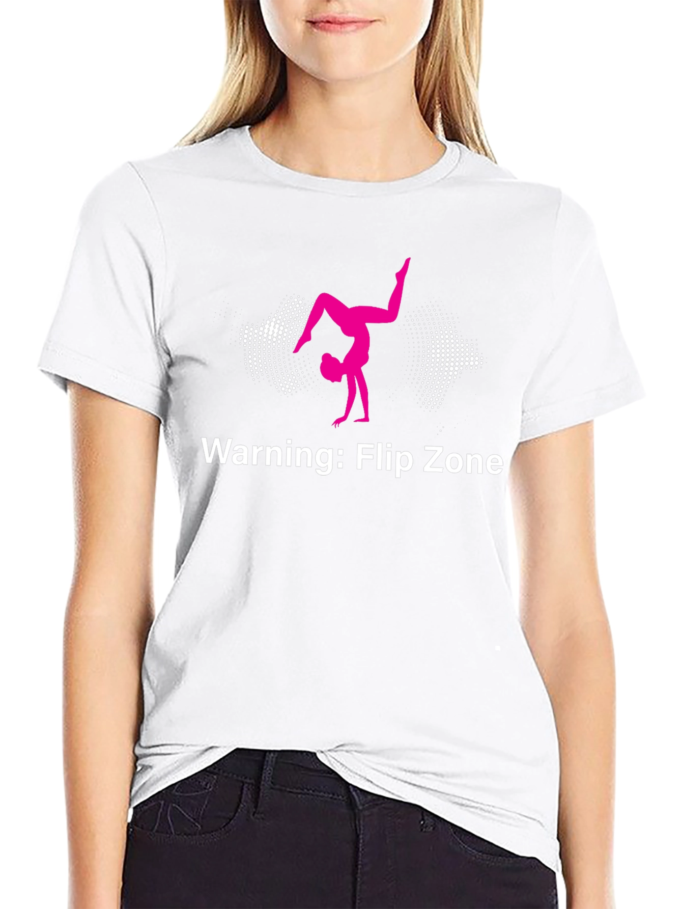 Warning: Flip Zone Black T-Shirt Gymnastics
