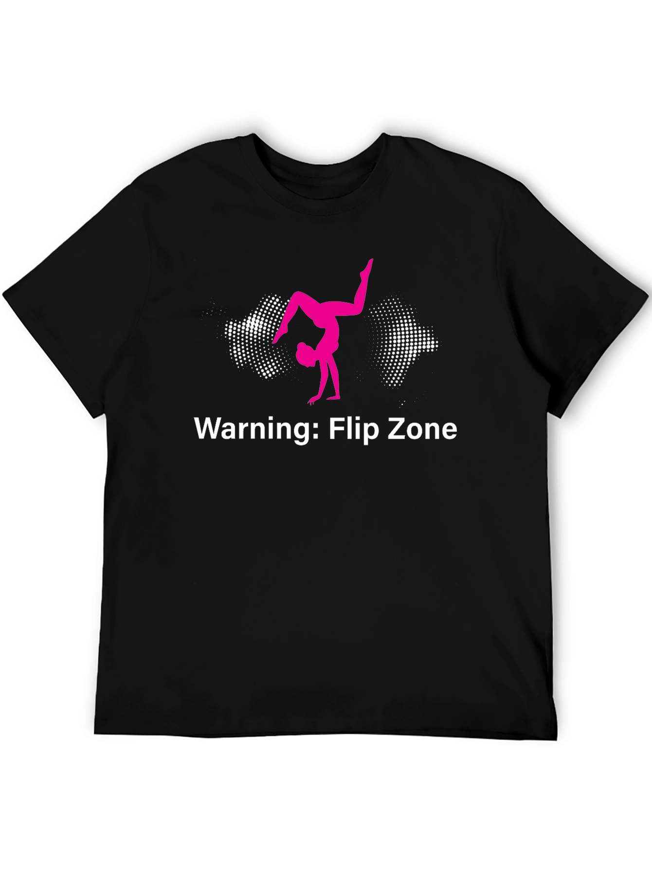 Warning: Flip Zone Black T-Shirt Gymnastics