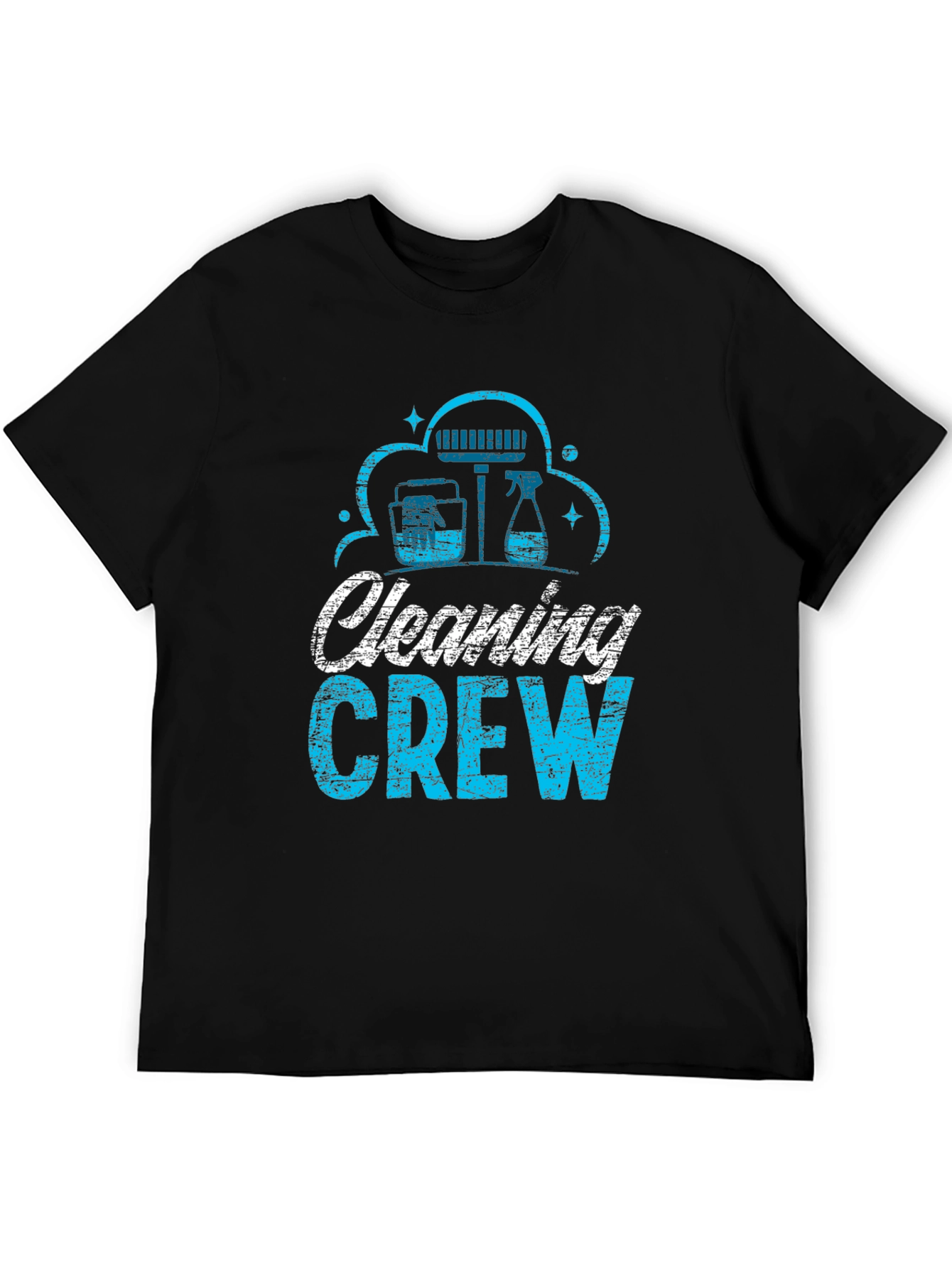 Cleaning Crew Graphic T-Shirt - Black