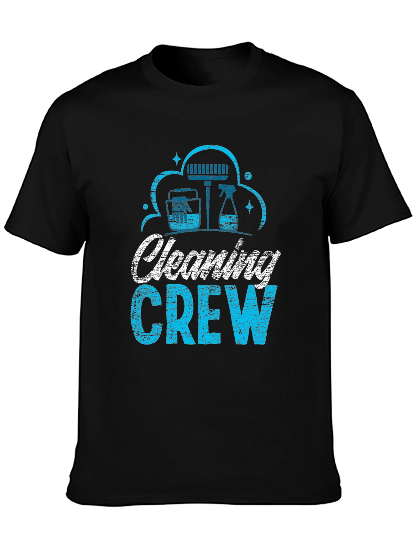 Cleaning Crew Graphic T-Shirt - Black