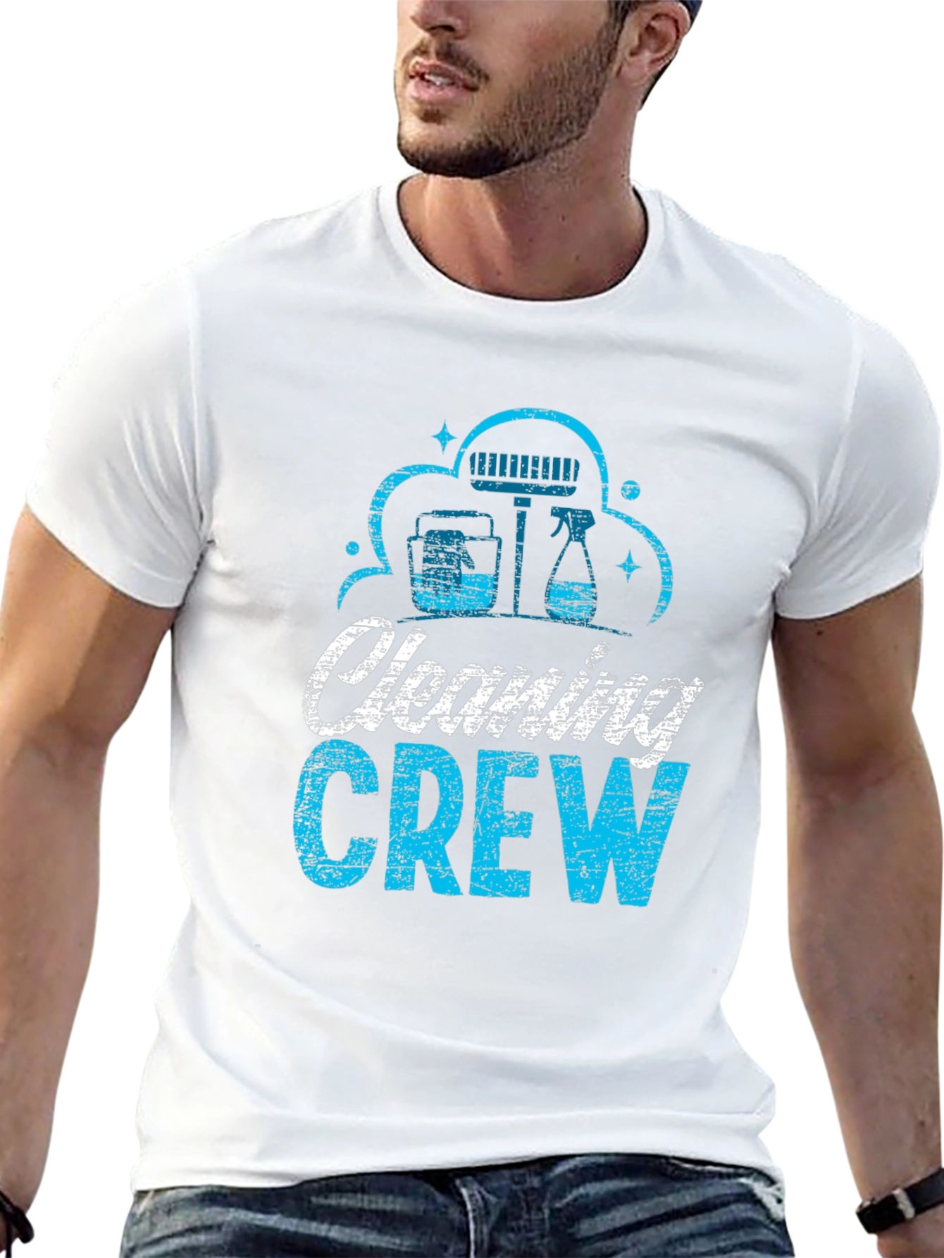 Cleaning Crew Graphic T-Shirt - Black