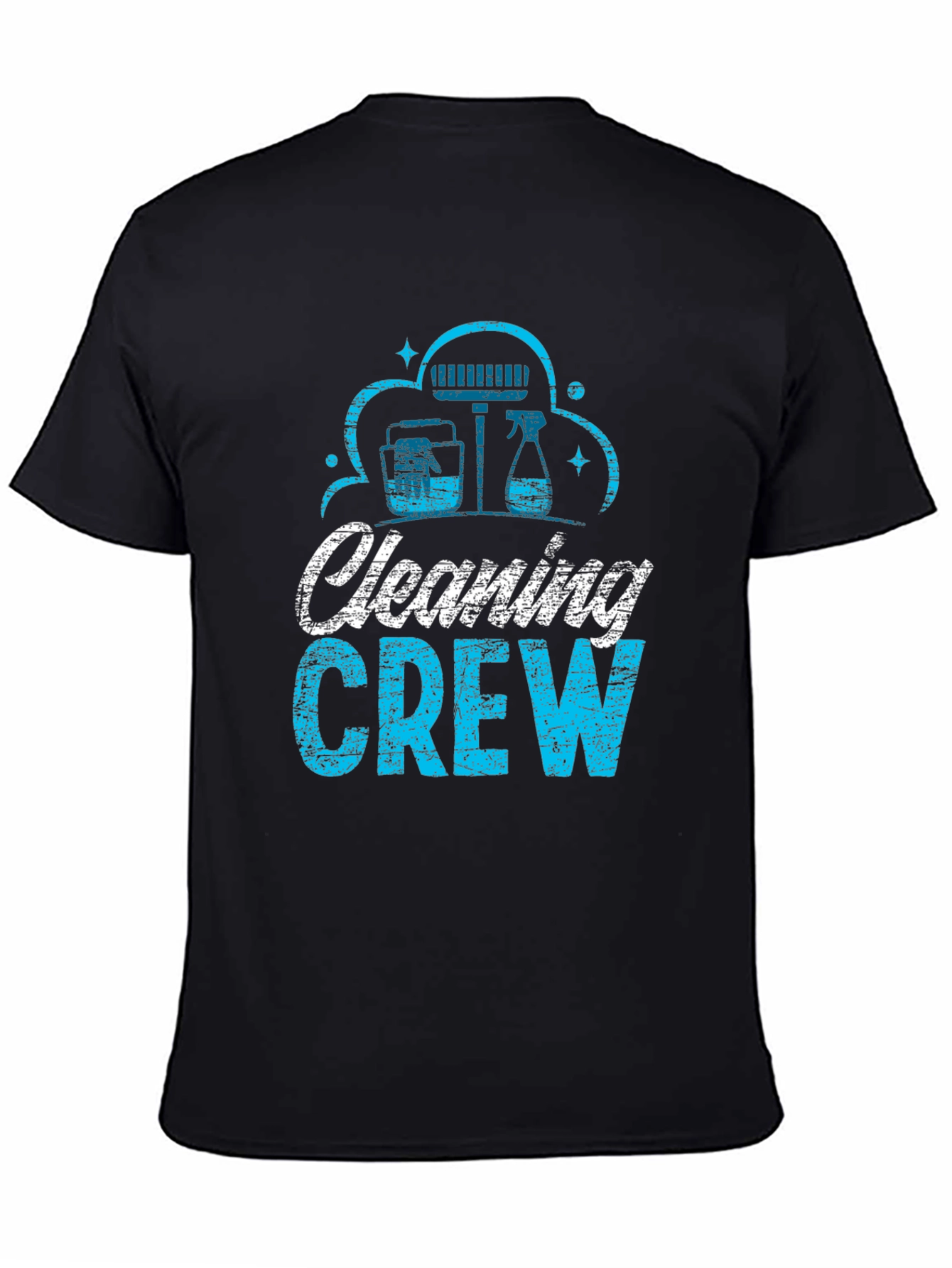 Cleaning Crew Graphic T-Shirt - Black