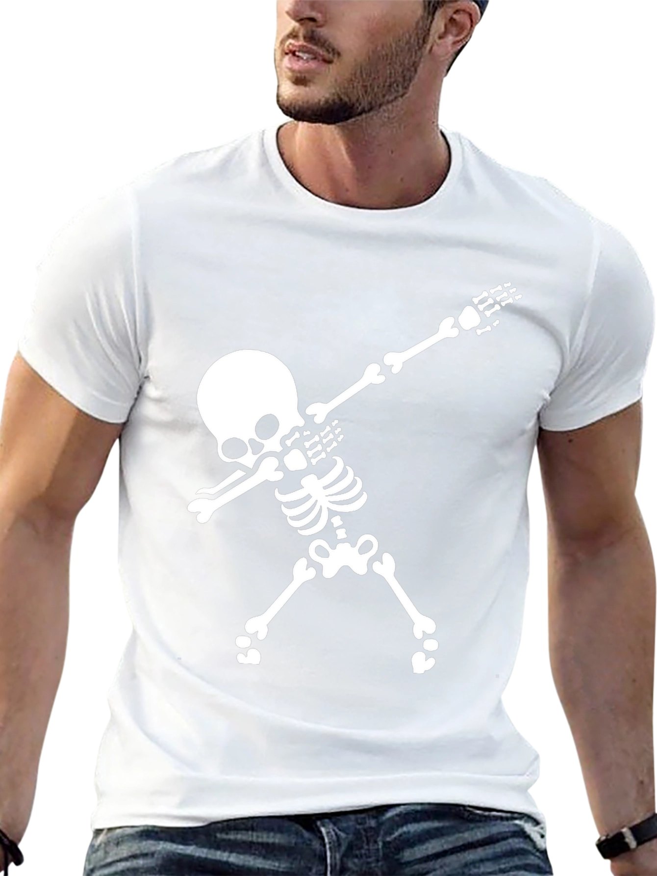 Skeleton Dab T-Shirt - Black Cotton Tee