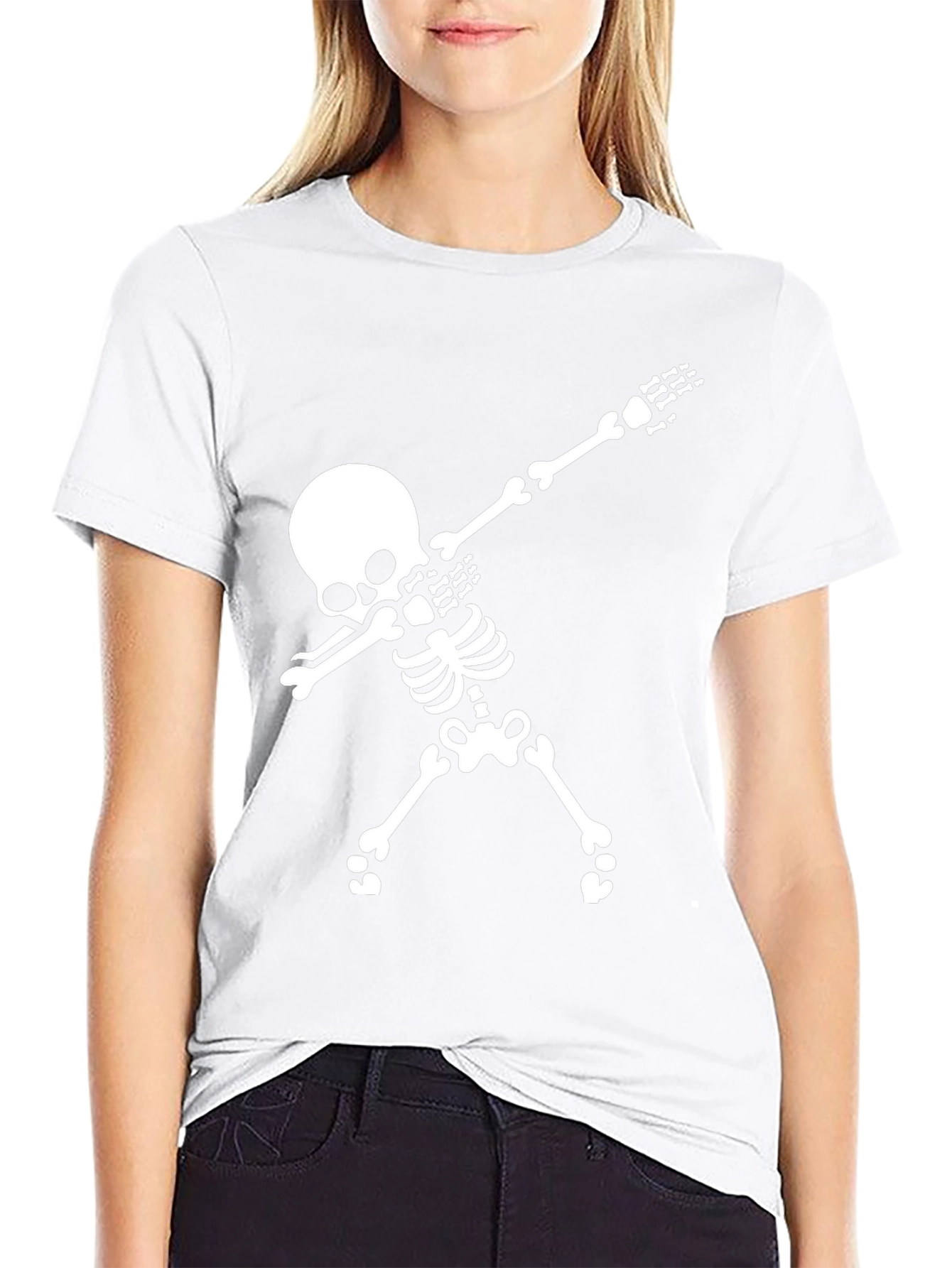 Skeleton Dab T-Shirt - Black Cotton Tee