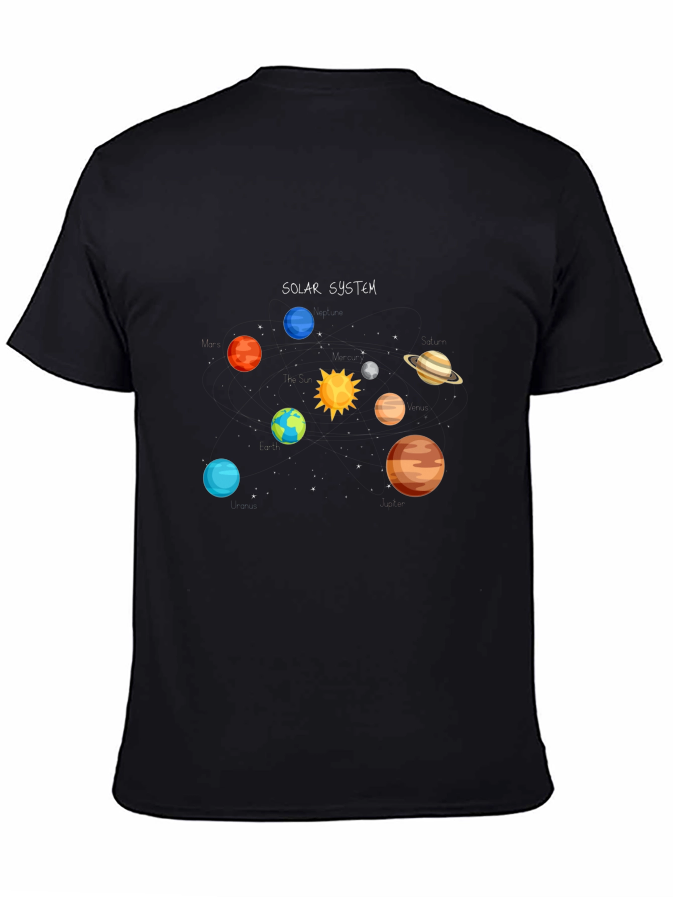 Solar System Graphic T-Shirt - Outer Space Design