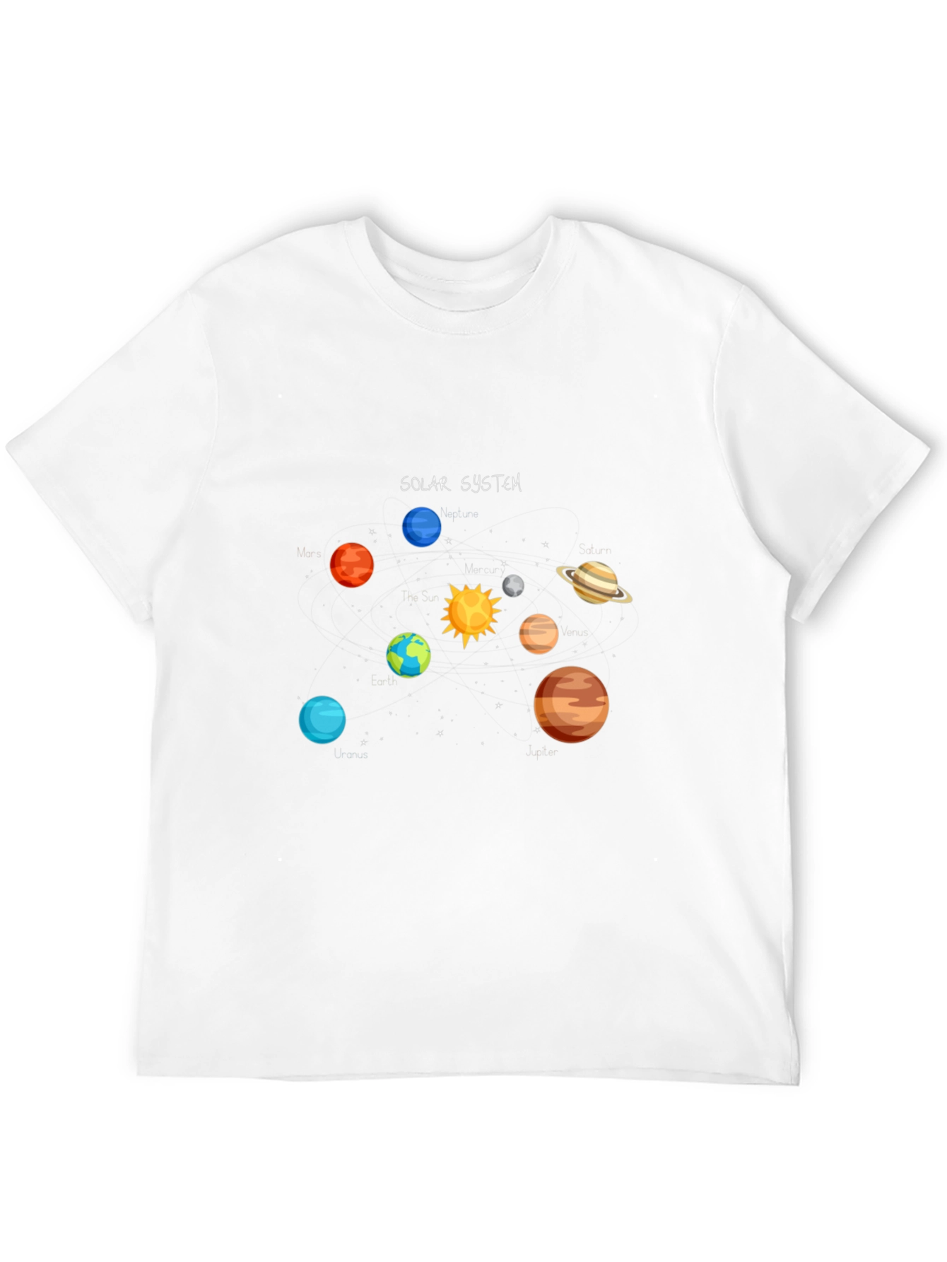 Solar System Graphic T-Shirt - Outer Space Design