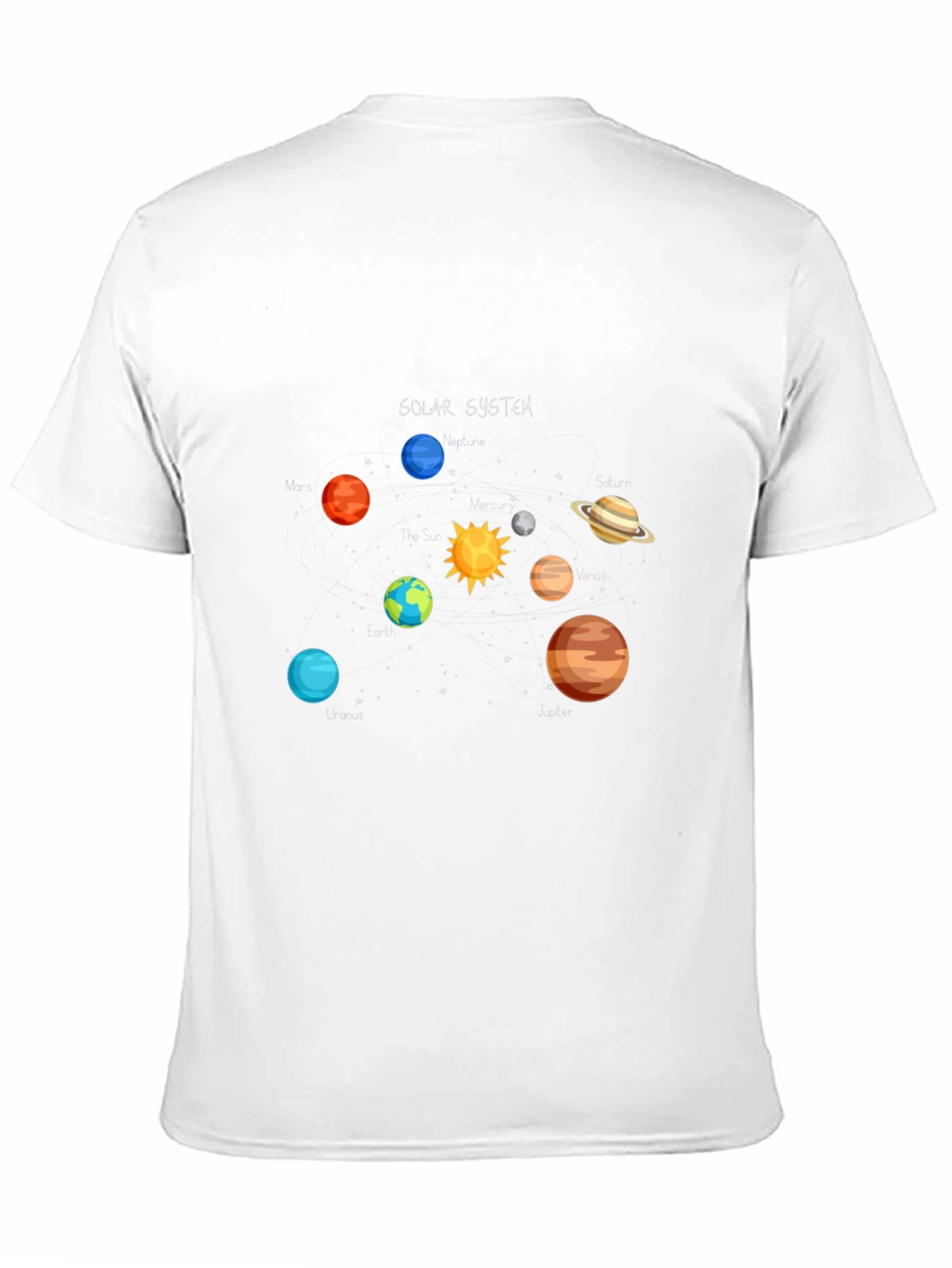 Solar System Graphic T-Shirt - Outer Space Design