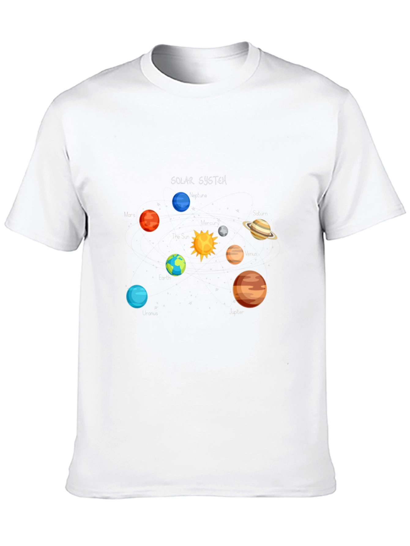Solar System Graphic T-Shirt - Outer Space Design