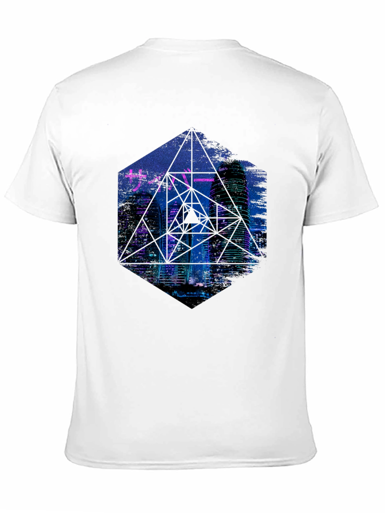 Cyberpunk Cityscape Graphic T-Shirt