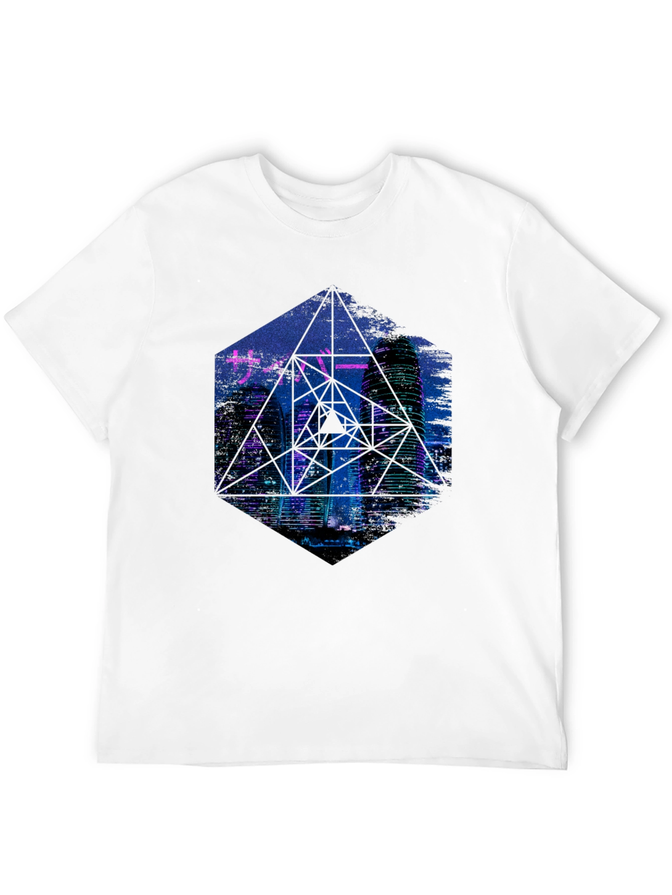 Cyberpunk Cityscape Graphic T-Shirt