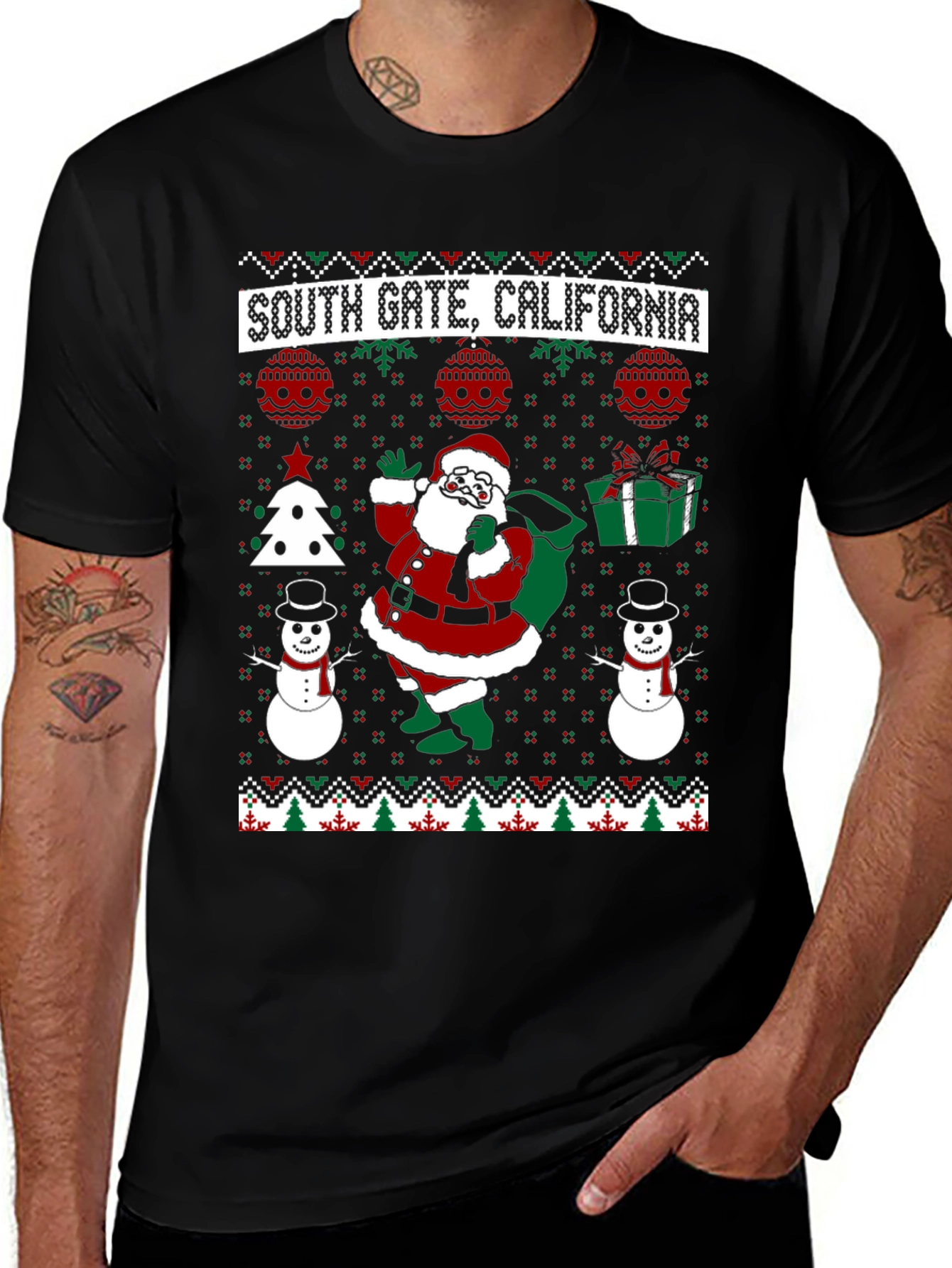 South Gate CA Christmas Sweater T-Shirt