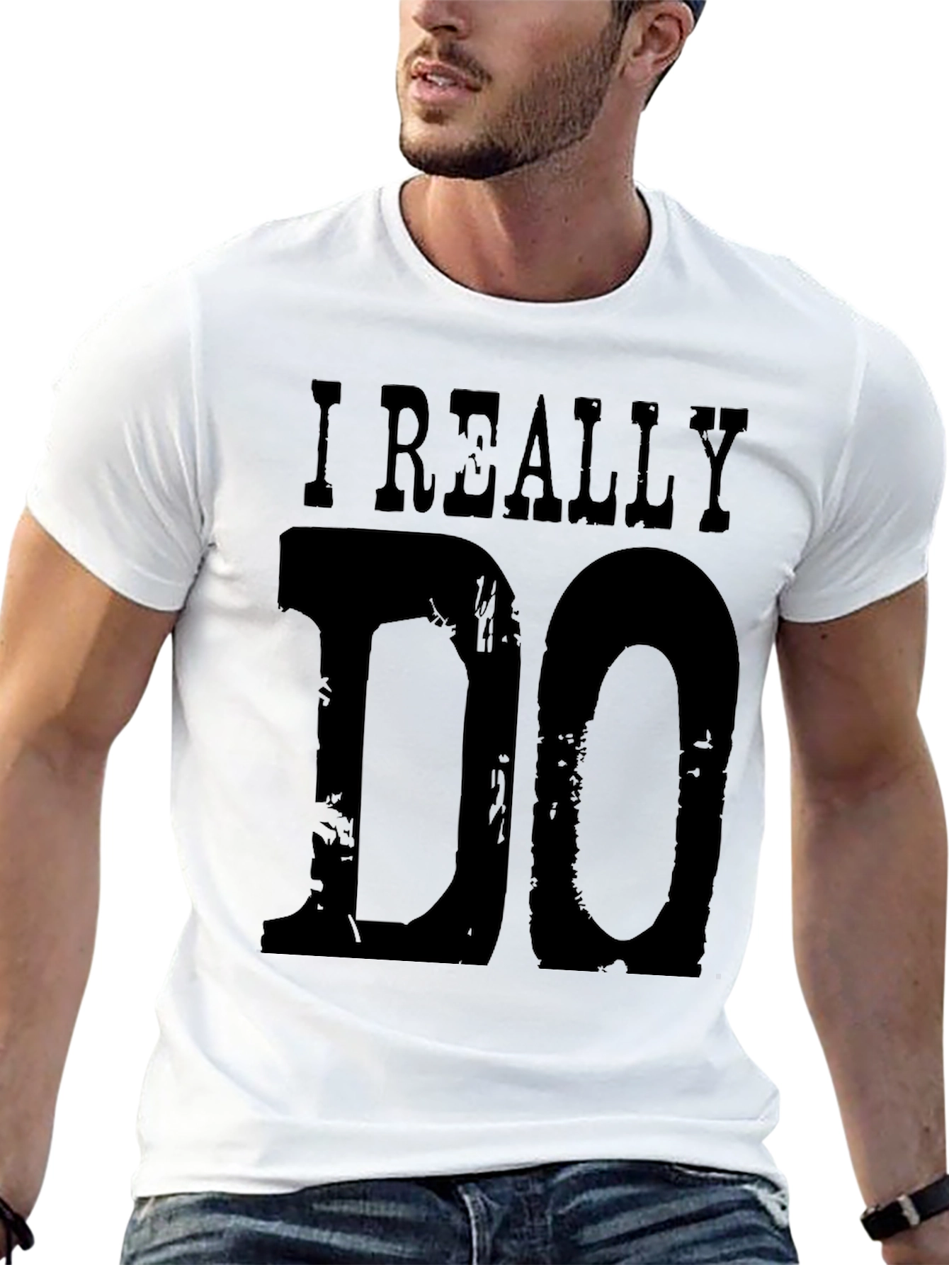 I Really Do Graphic T-Shirt - Mens Black Tee