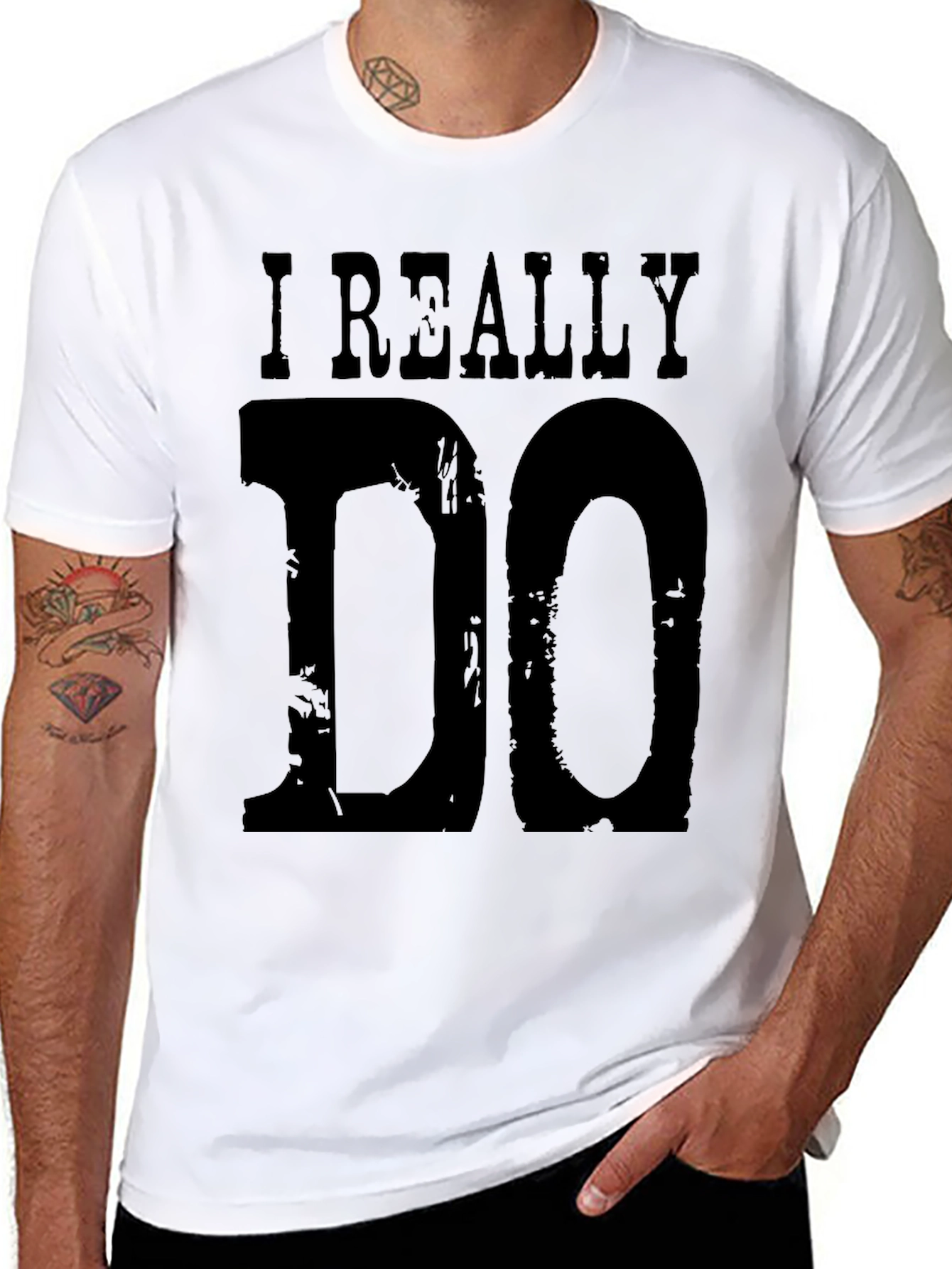 I Really Do Graphic T-Shirt - Mens Black Tee