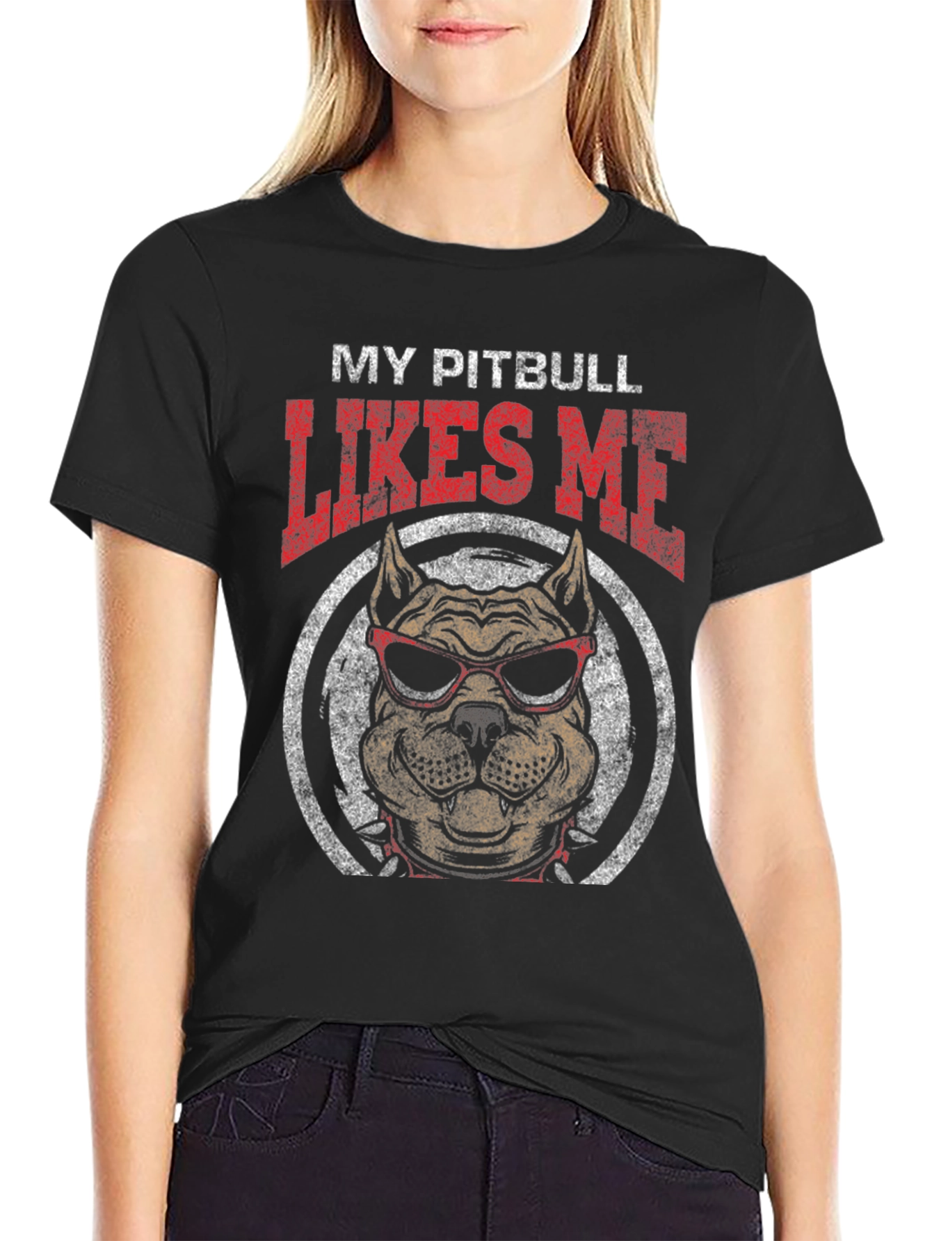 My Pitbull Likes Me Graphic T-Shirt