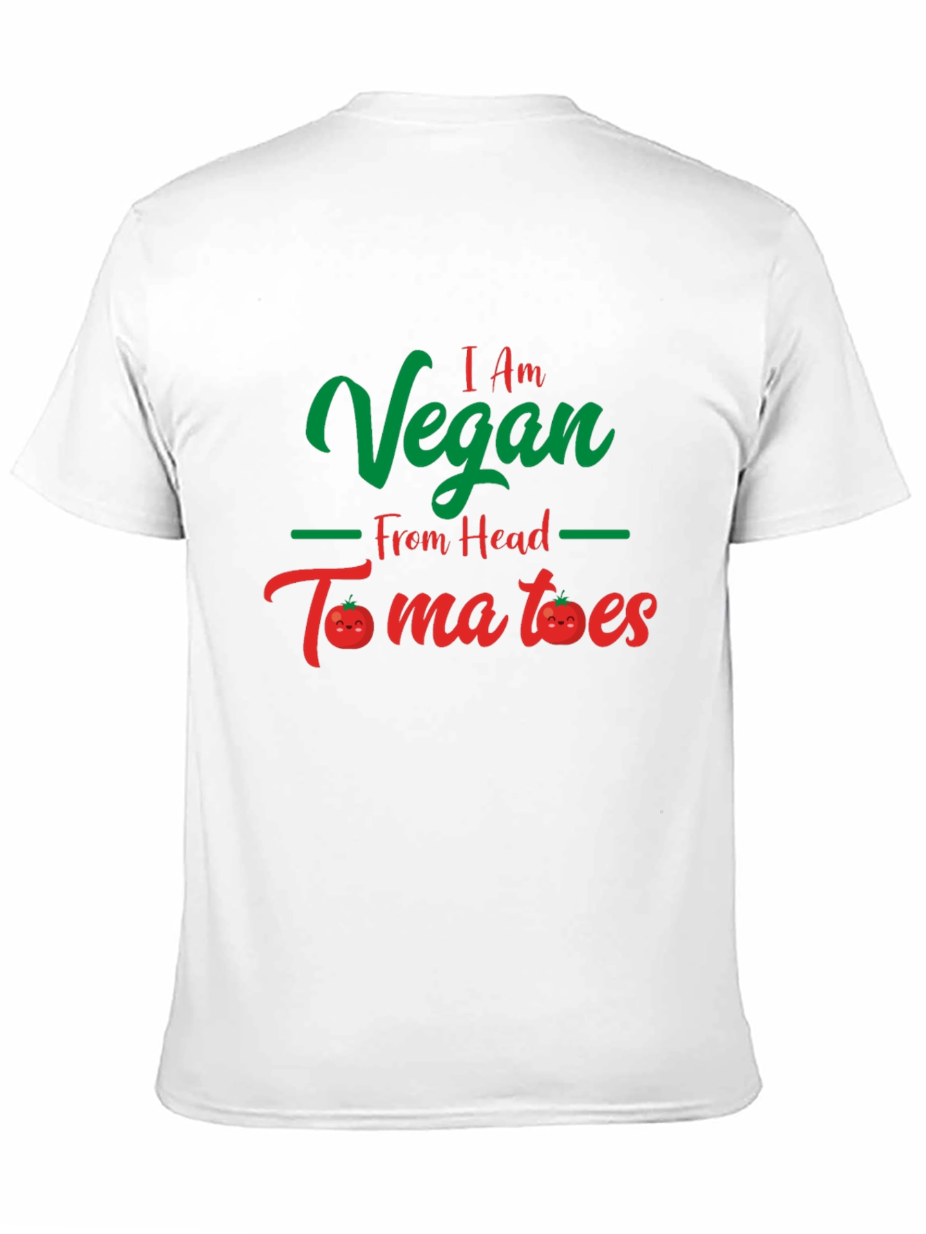 Vegan From Head Tomatoes Black T-Shirt