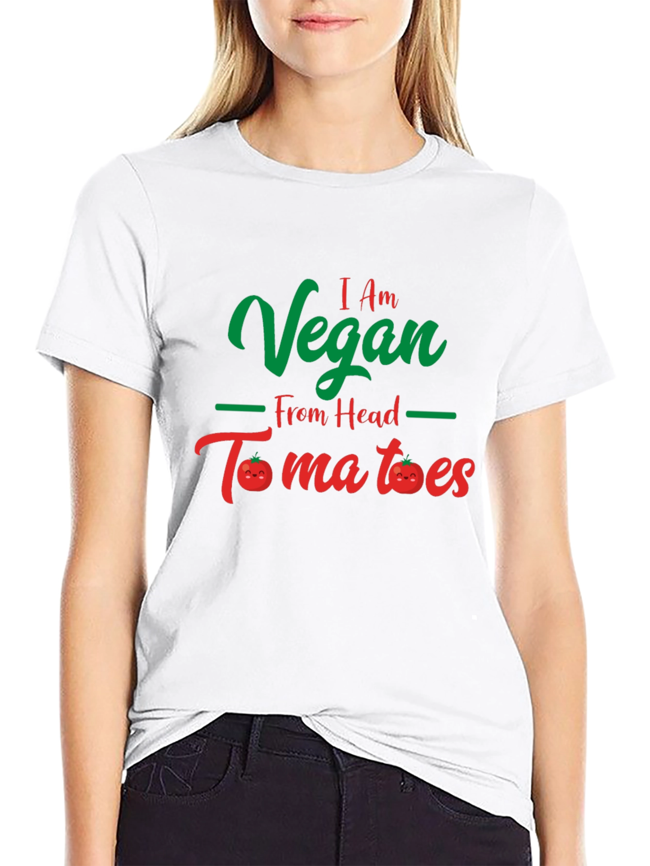 Vegan From Head Tomatoes Black T-Shirt
