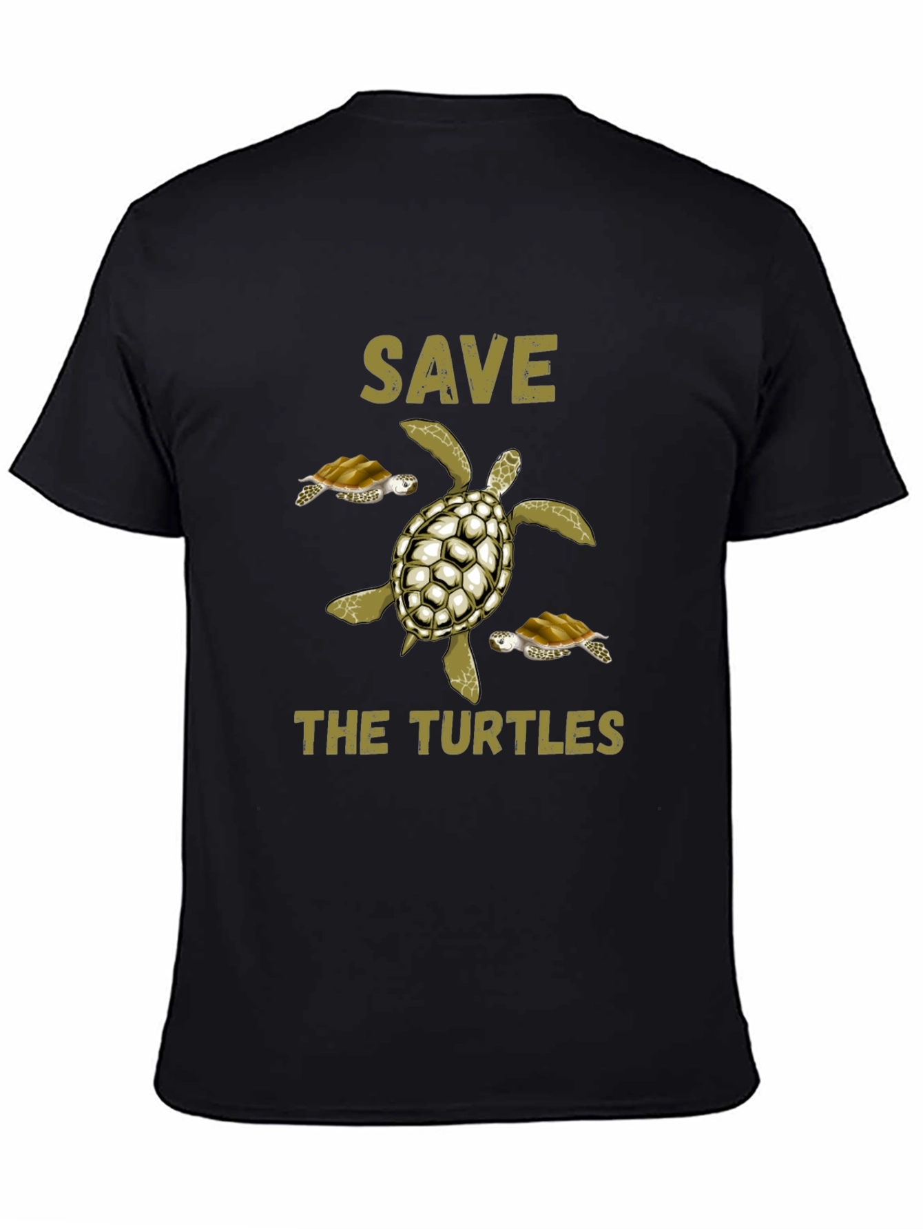 Save the Turtles Graphic Tee - Black