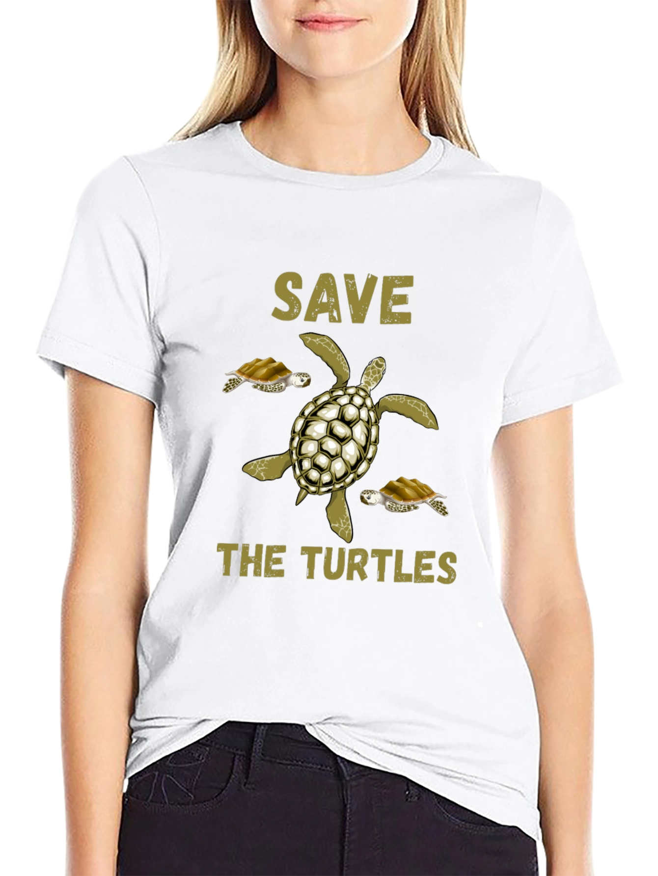 Save the Turtles Graphic Tee - Black