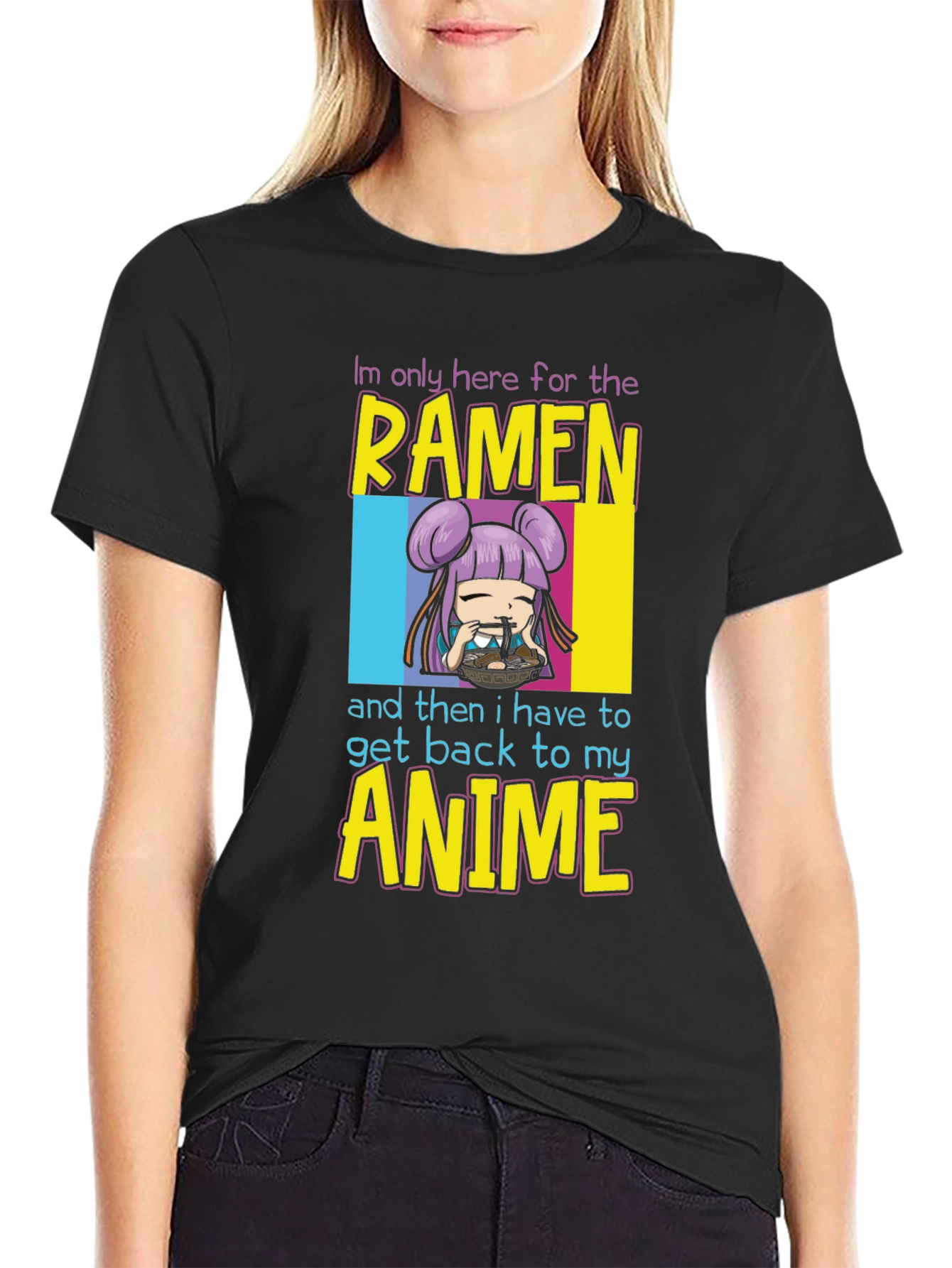 Ramen & Anime Graphic T-Shirt - Casual Wear