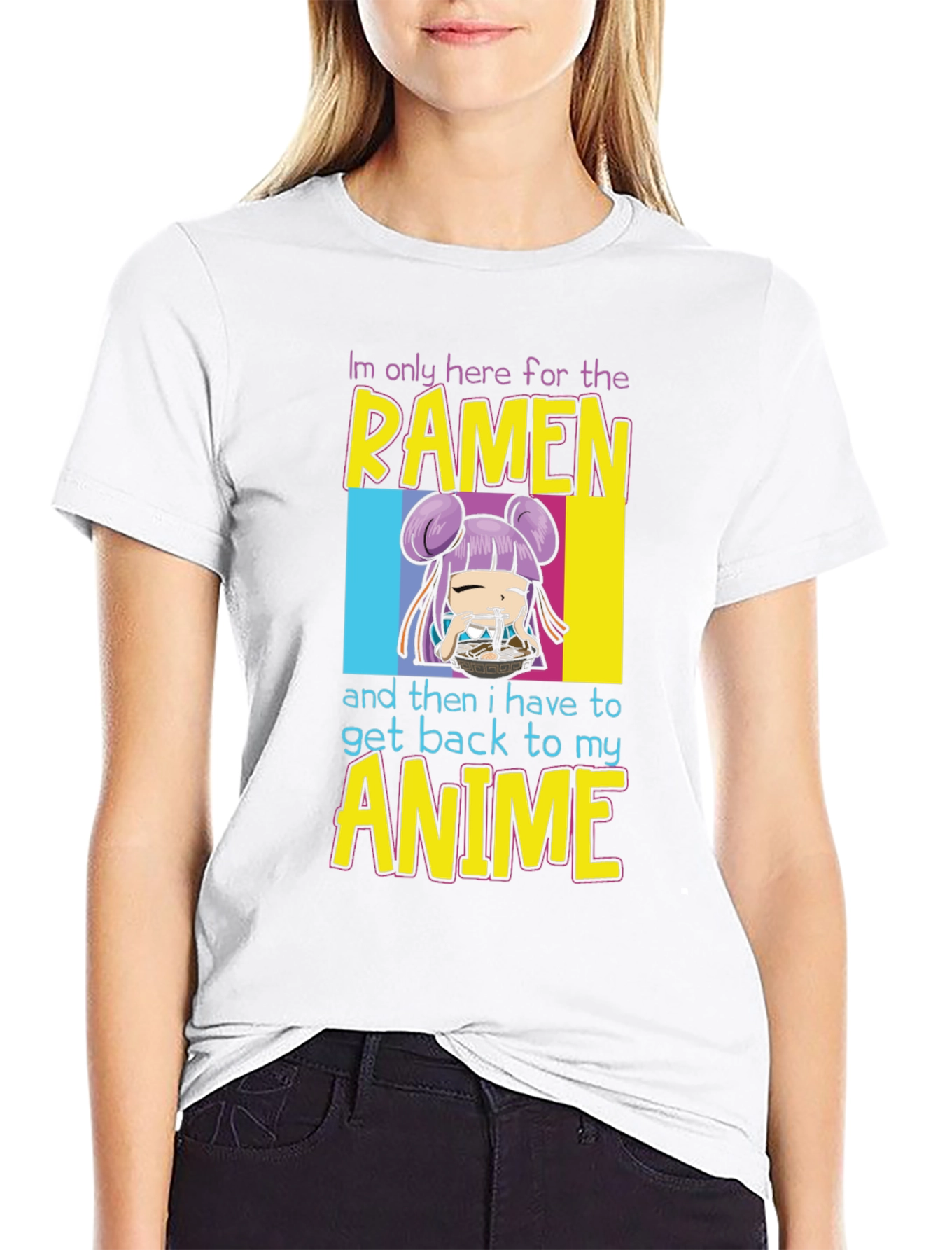 Ramen & Anime Graphic T-Shirt - Casual Wear