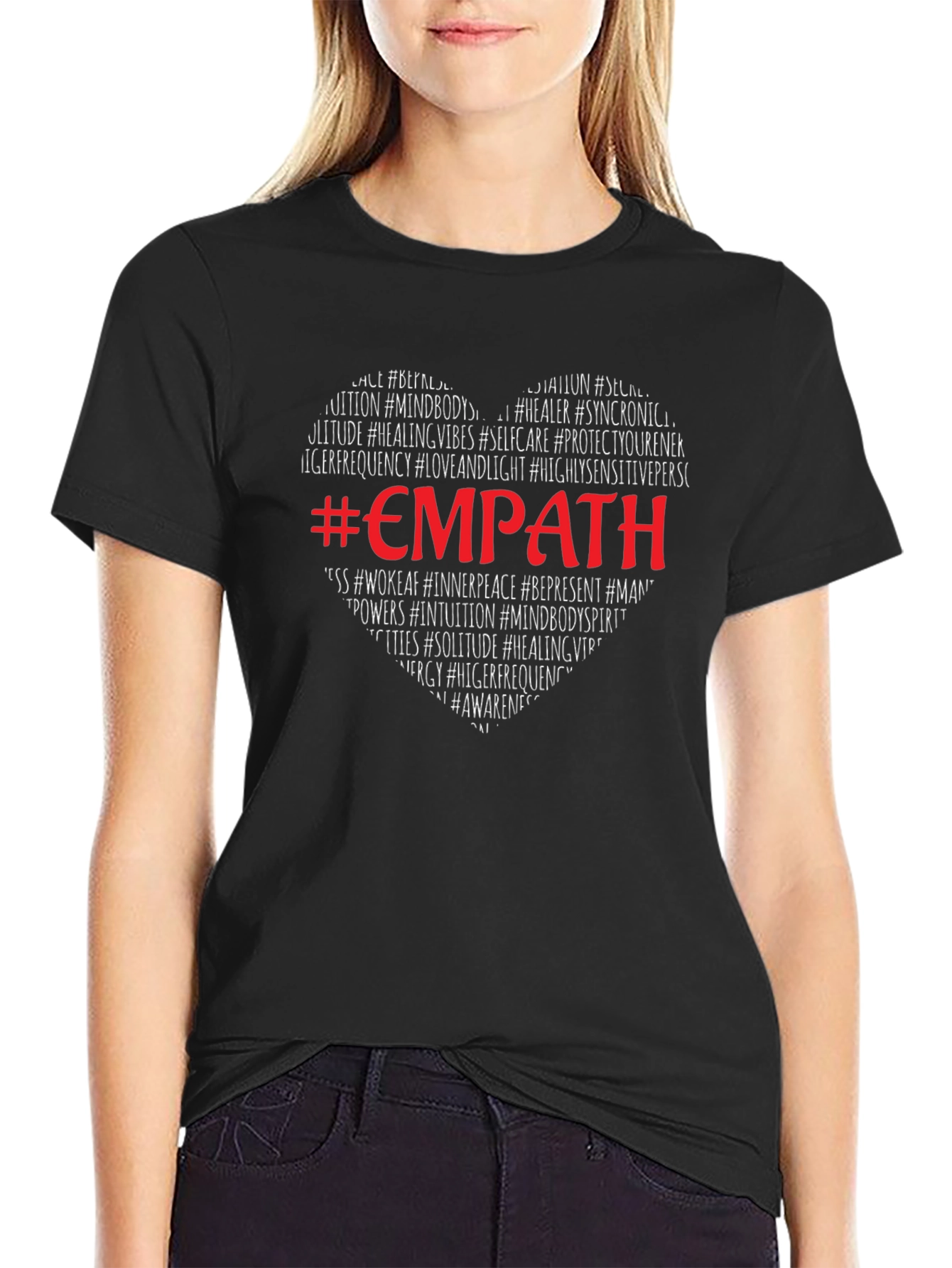 Empath Heart Graphic T-Shirt - Black