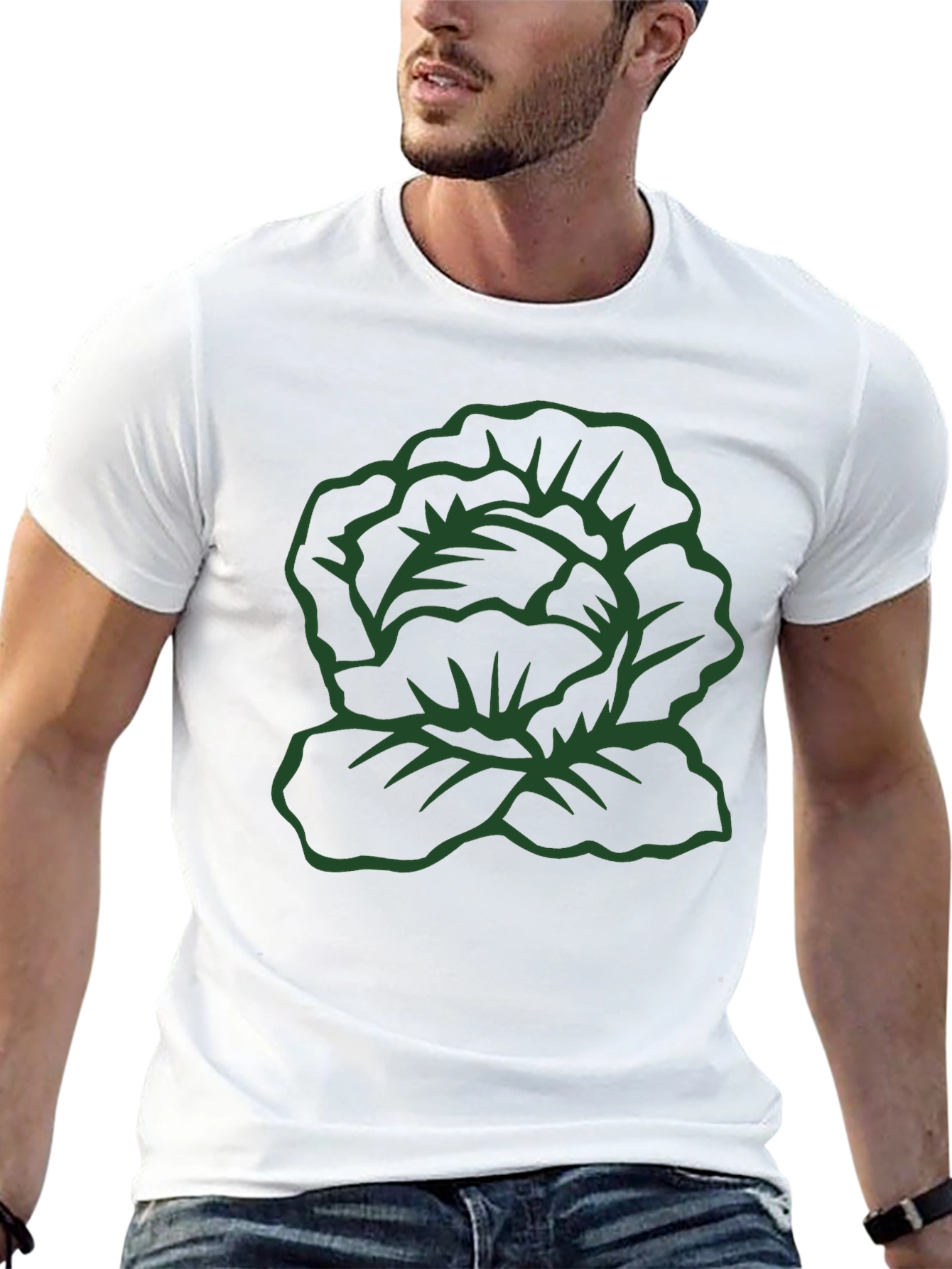 Cabbage Graphic T-Shirt - Black