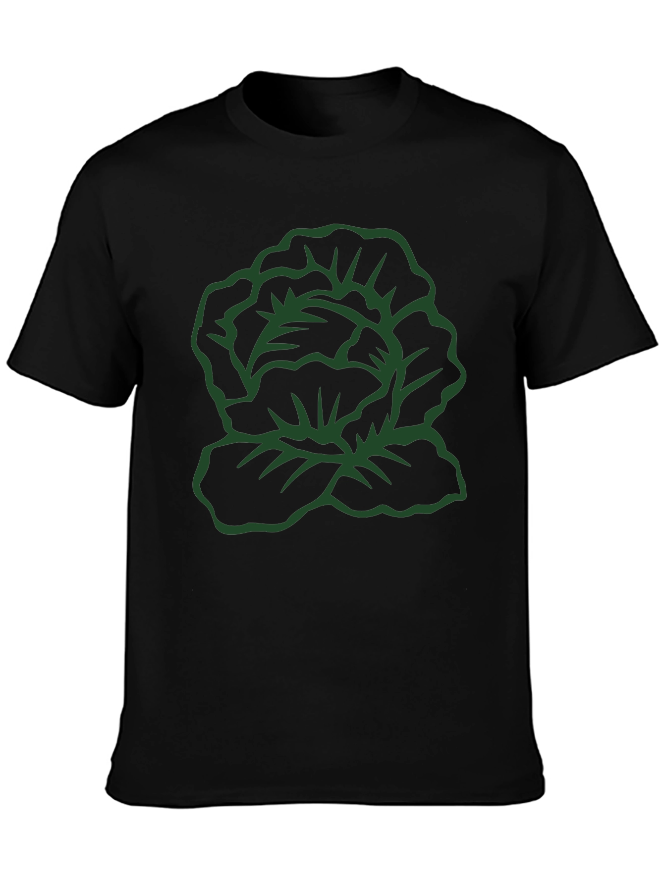 Cabbage Graphic T-Shirt - Black