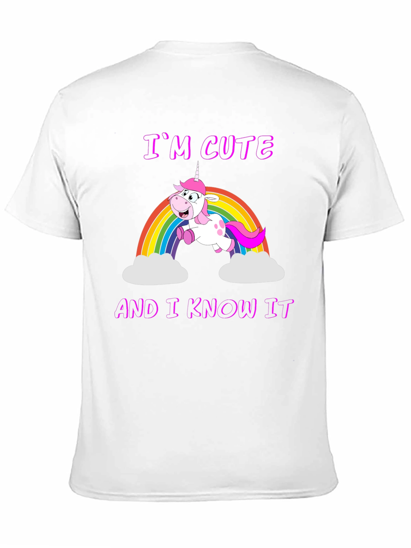 Cute Unicorn Rainbow Graphic T-Shirt