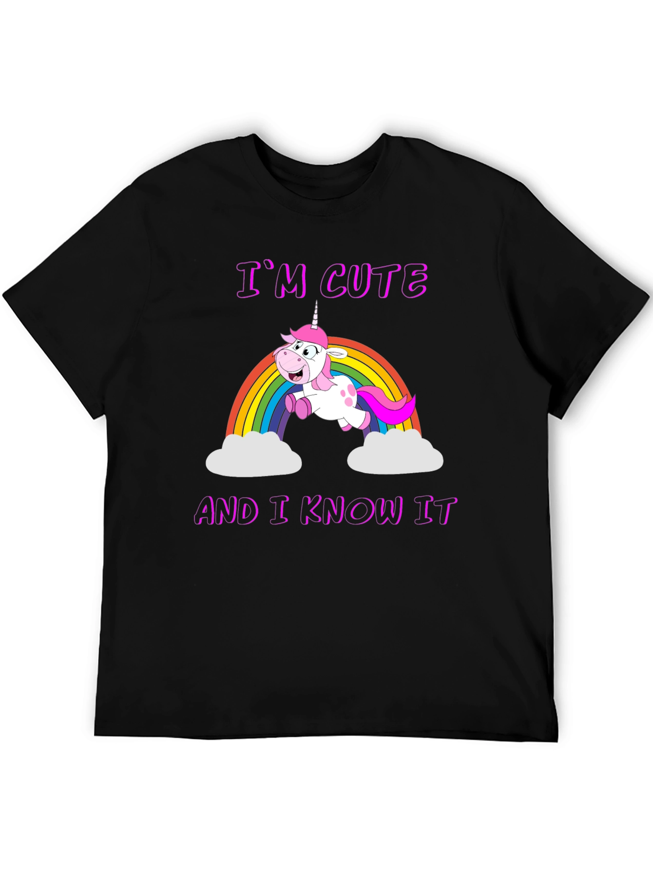 Cute Unicorn Rainbow Graphic T-Shirt