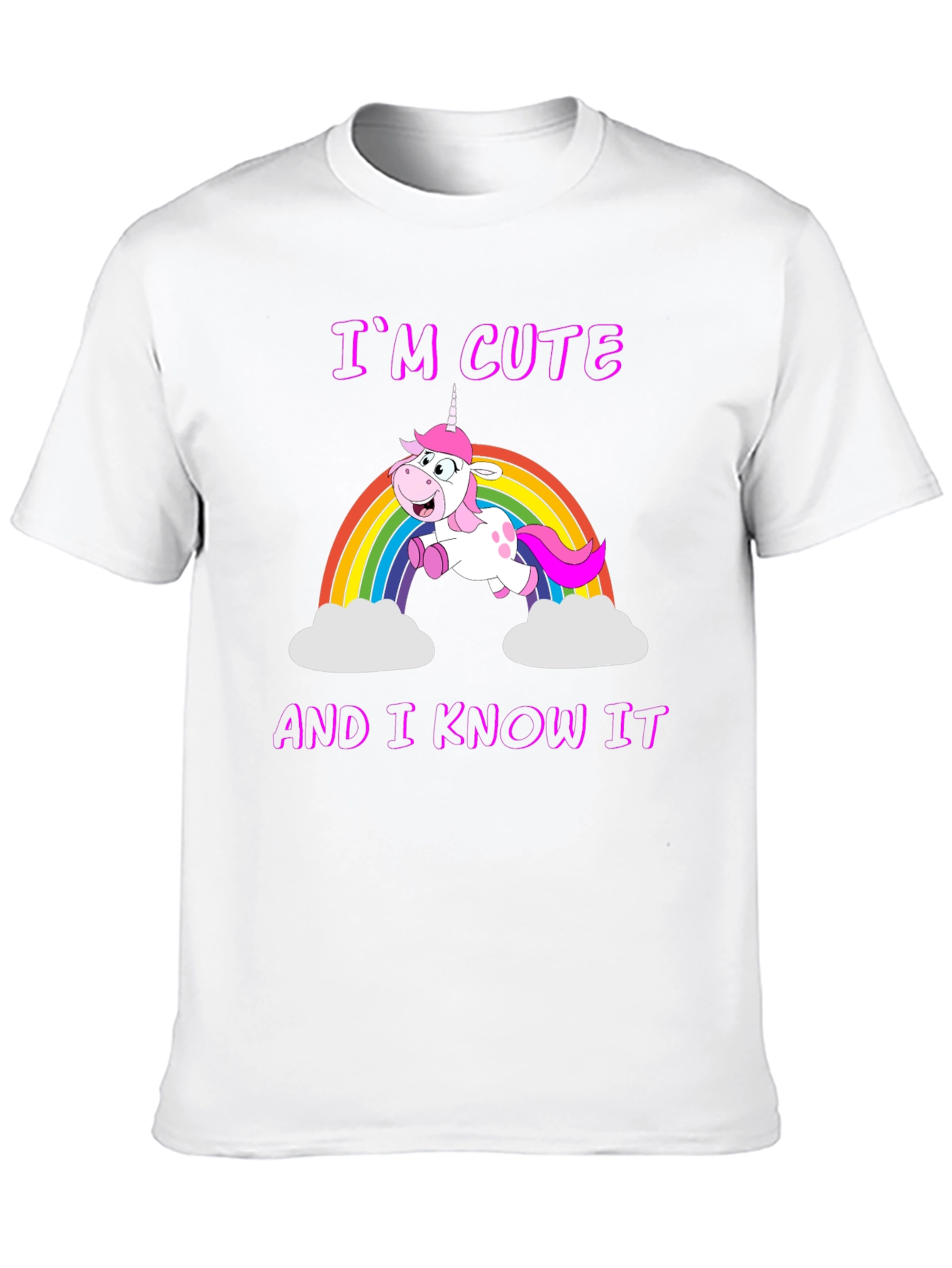 Cute Unicorn Rainbow Graphic T-Shirt