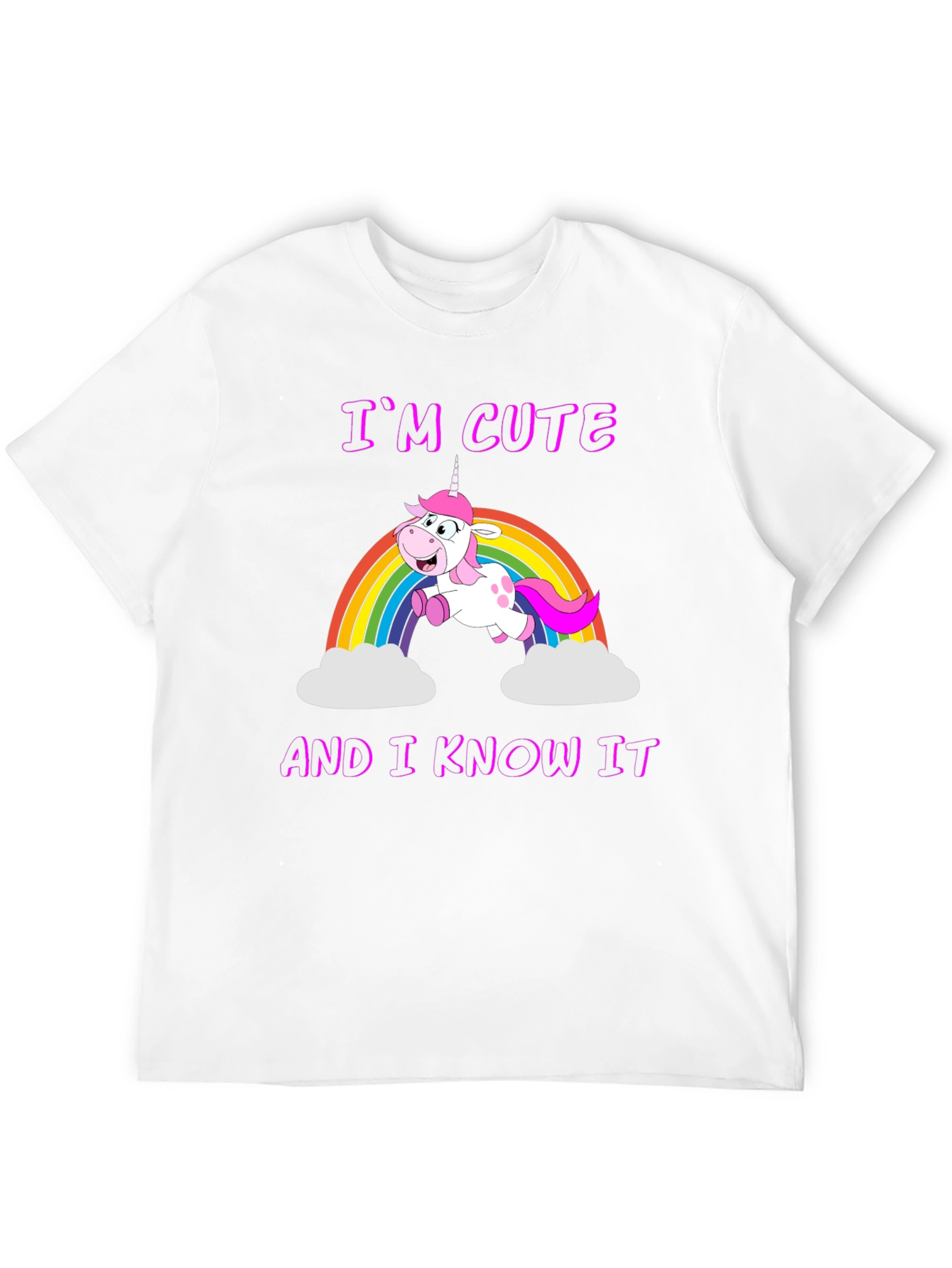 Cute Unicorn Rainbow Graphic T-Shirt