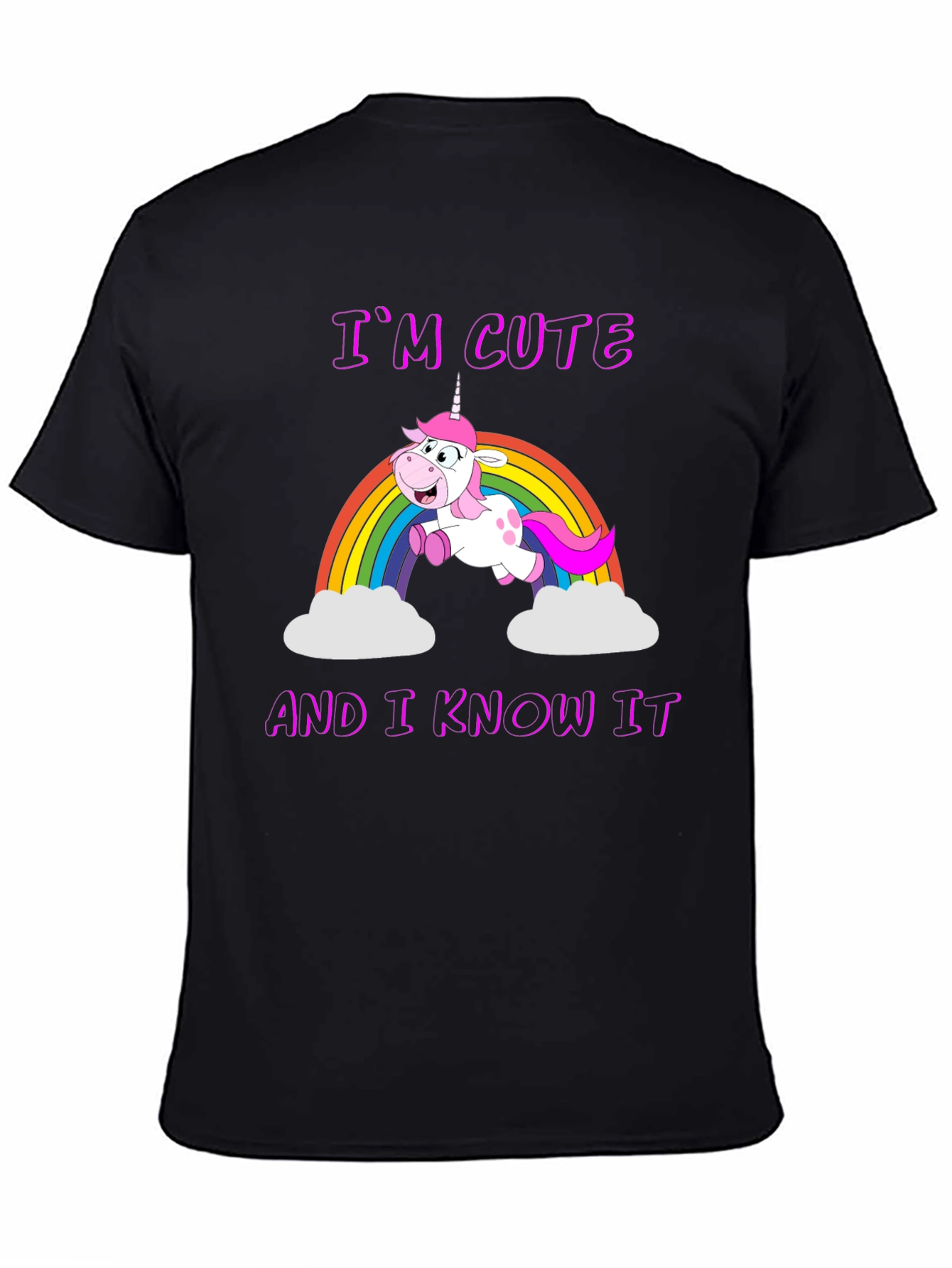 Cute Unicorn Rainbow Graphic T-Shirt