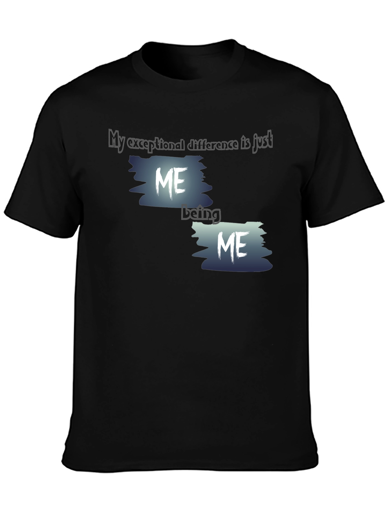 Unique Black Graphic T-Shirt - Being Me Design