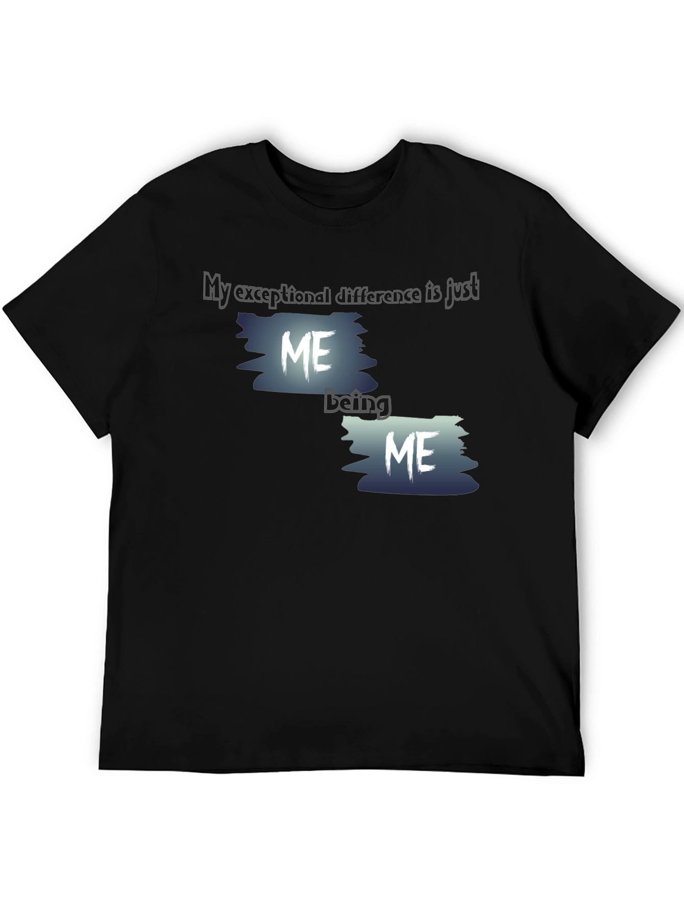Unique Black Graphic T-Shirt - Being Me Design
