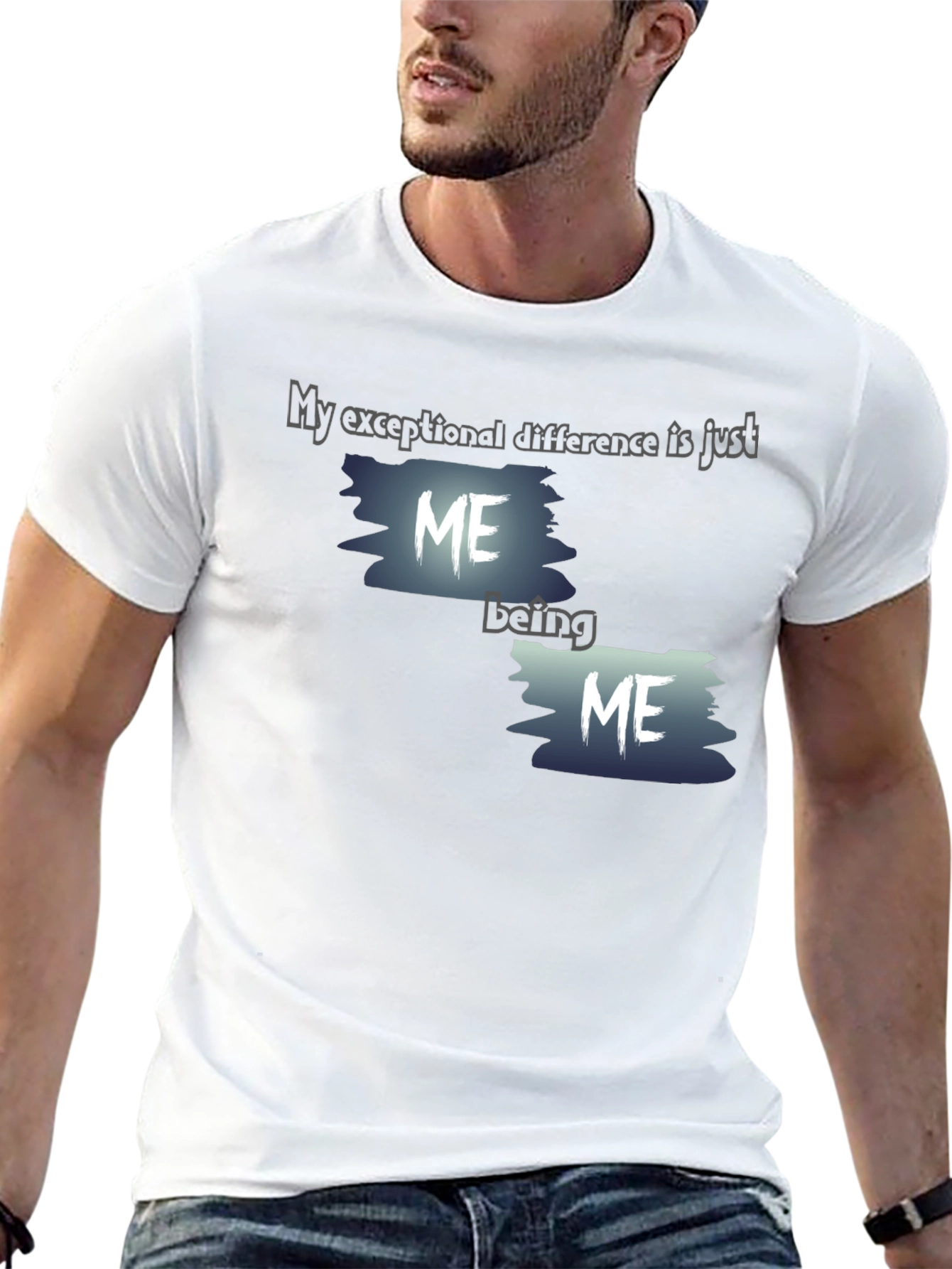 Unique Black Graphic T-Shirt - Being Me Design