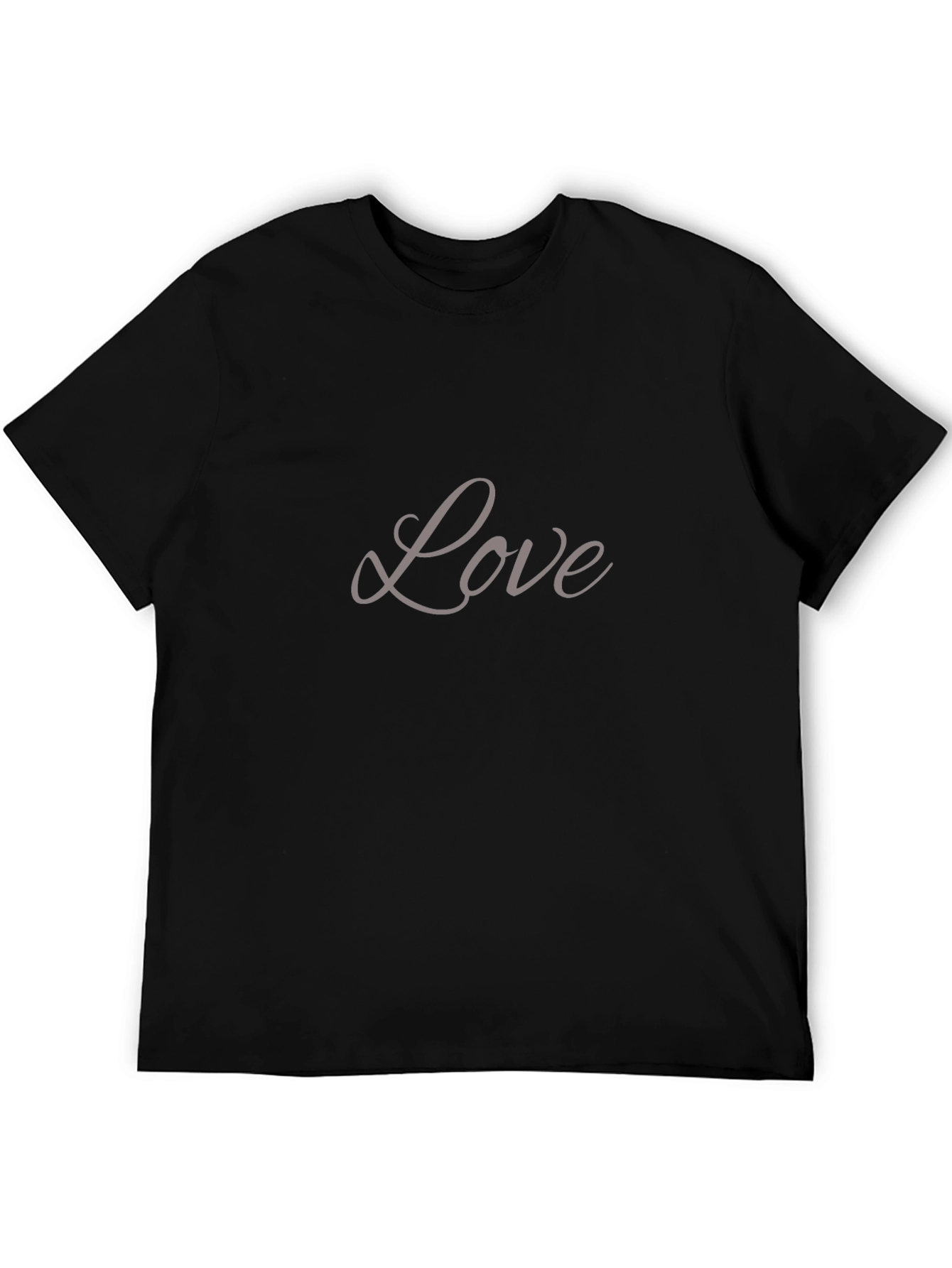 Love Script Tee - Stylish Black T-Shirt