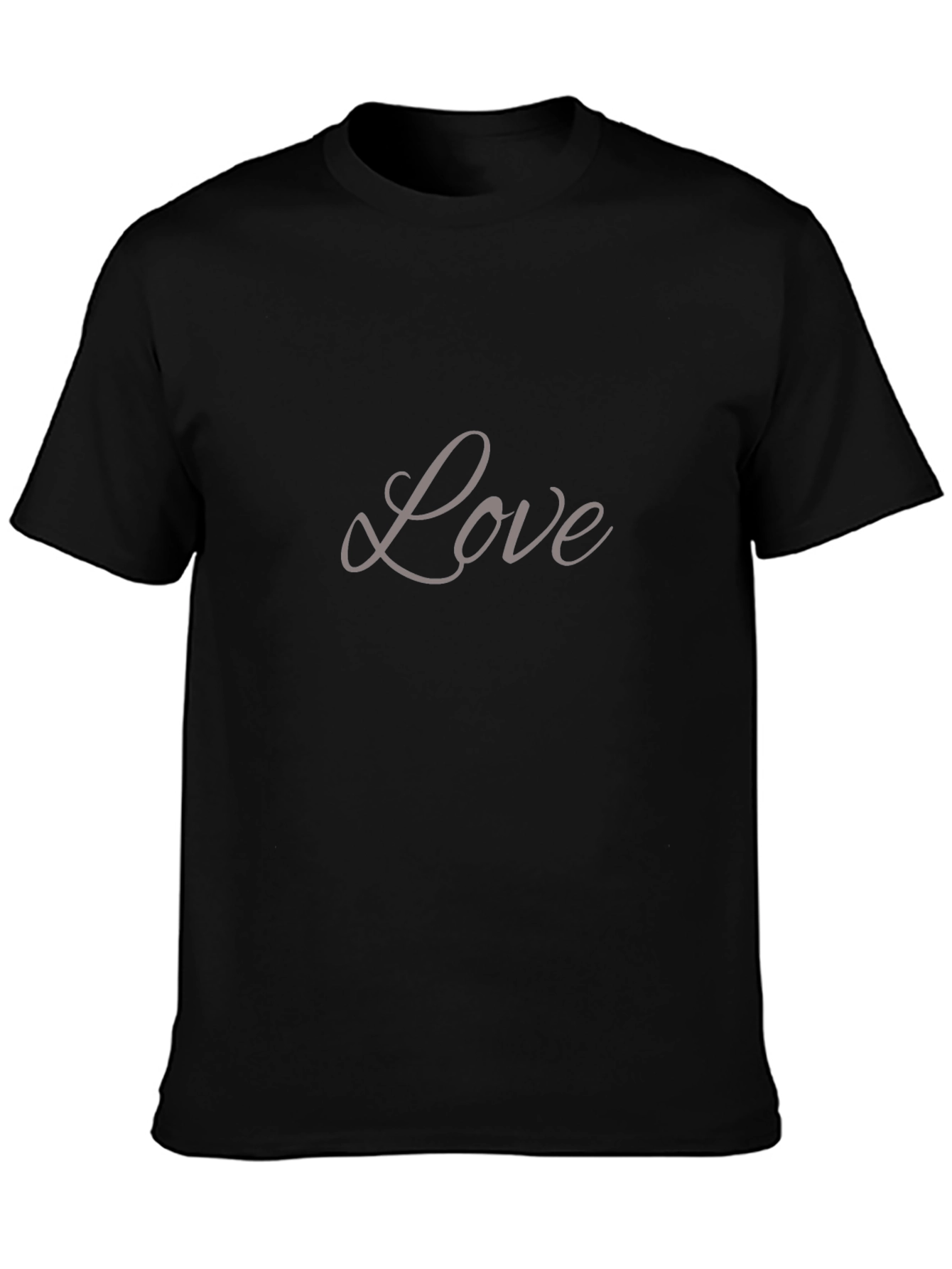Love Script Tee - Stylish Black T-Shirt