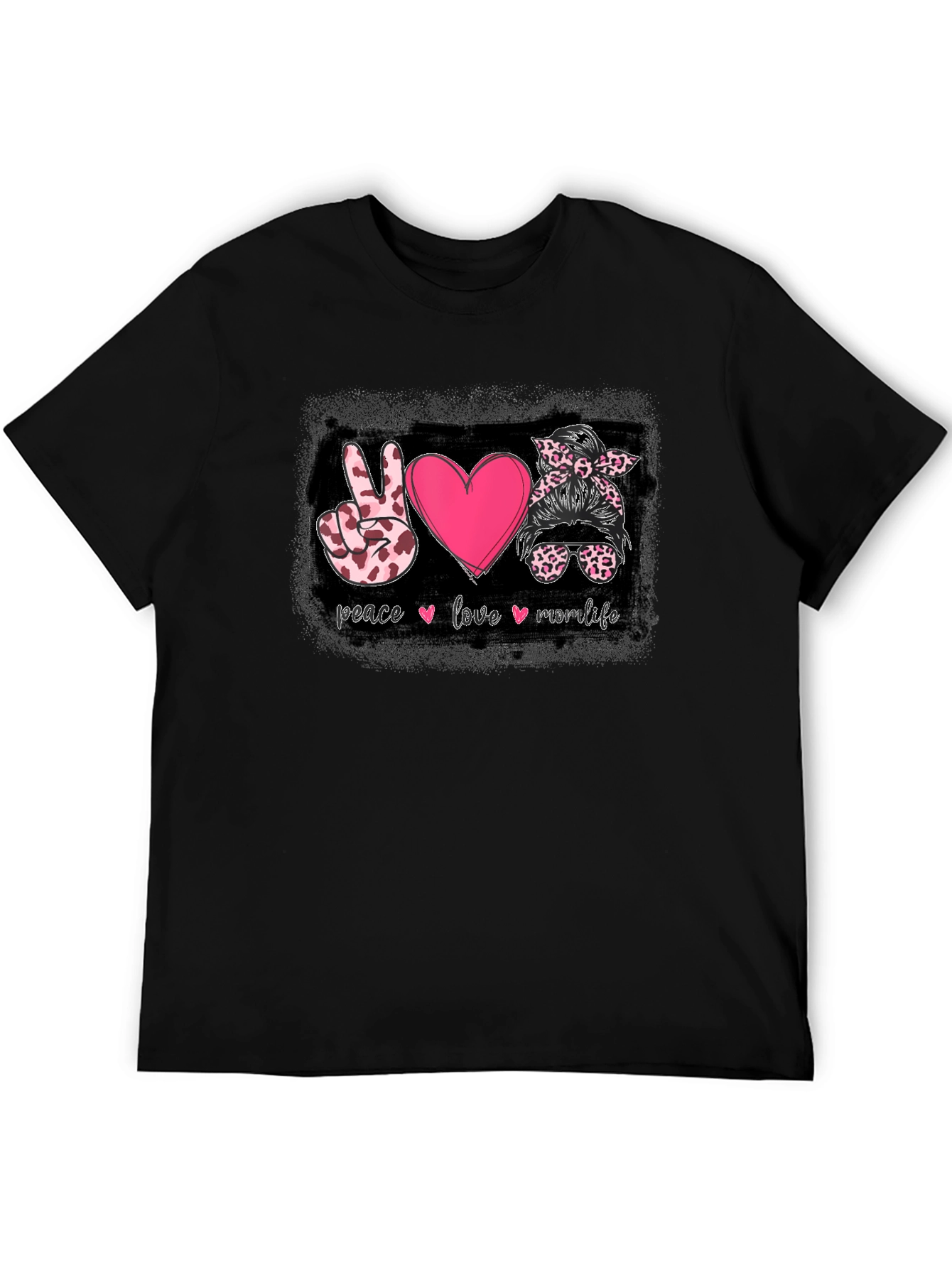 Peace Love Mom Life Graphic T-Shirt