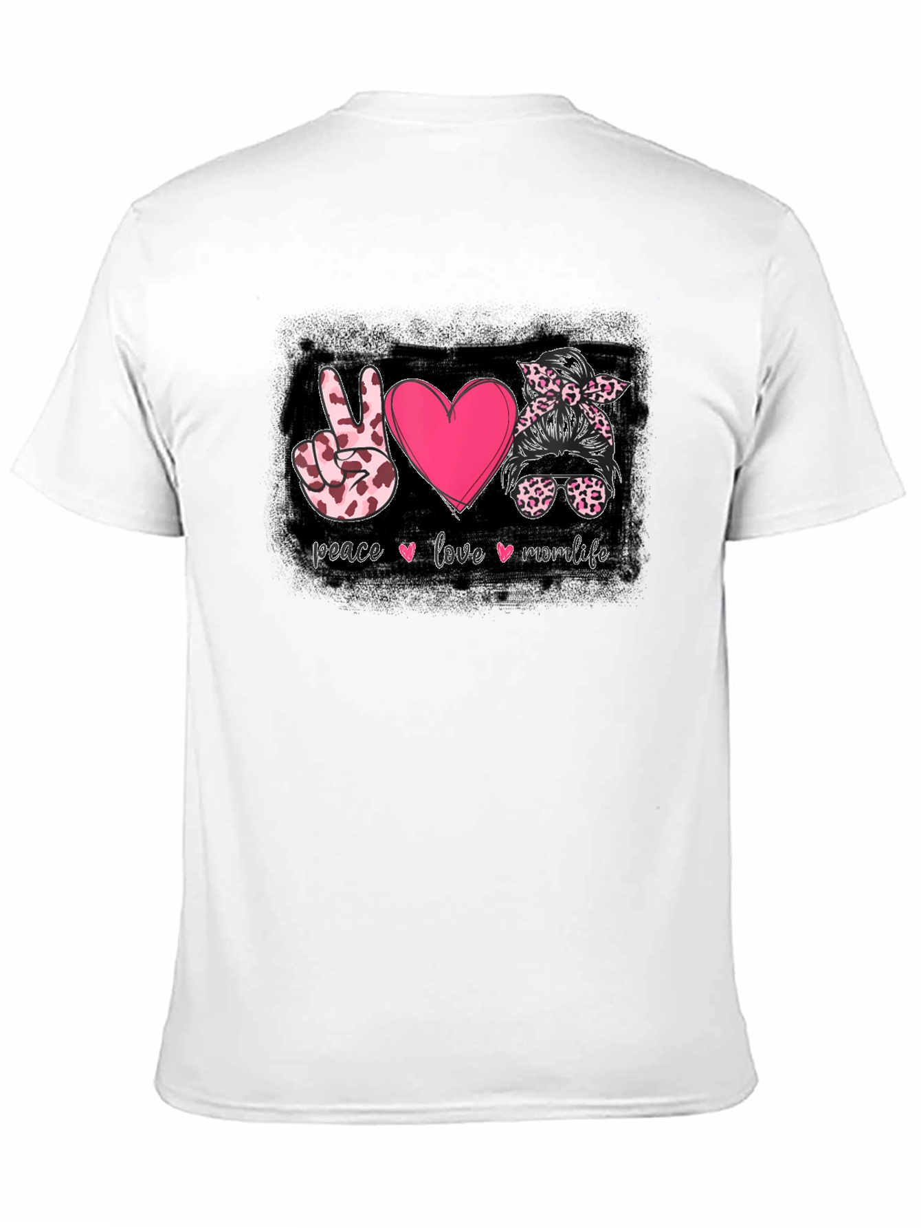 Peace Love Mom Life Graphic T-Shirt