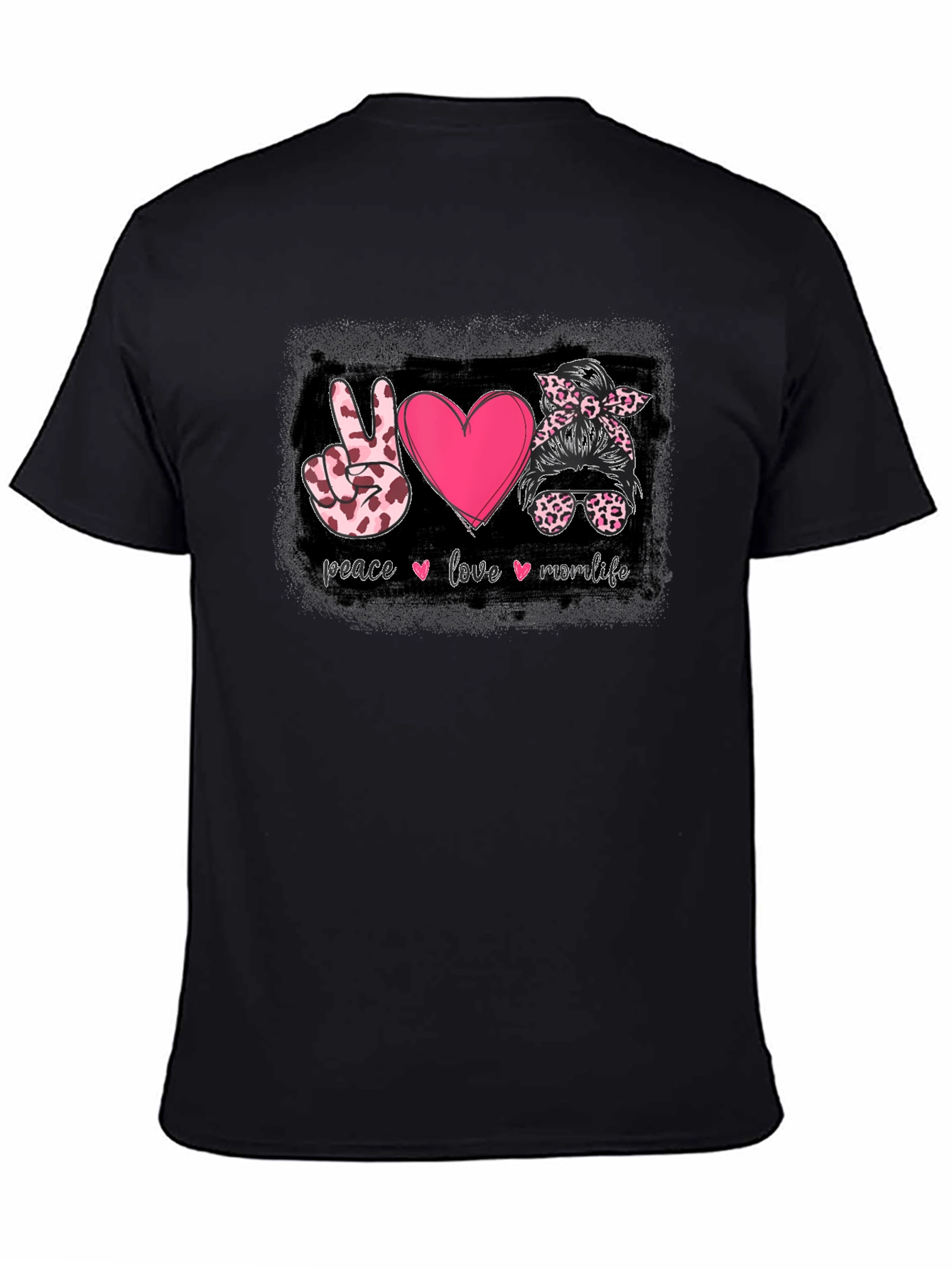 Peace Love Mom Life Graphic T-Shirt