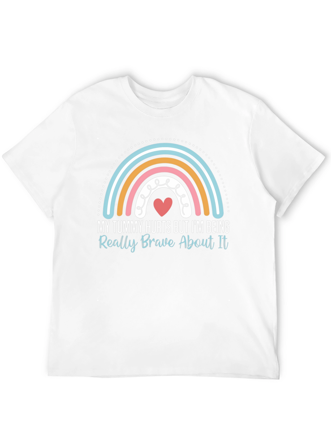 Tummy Hurts Brave Rainbow Graphic Tee - Black