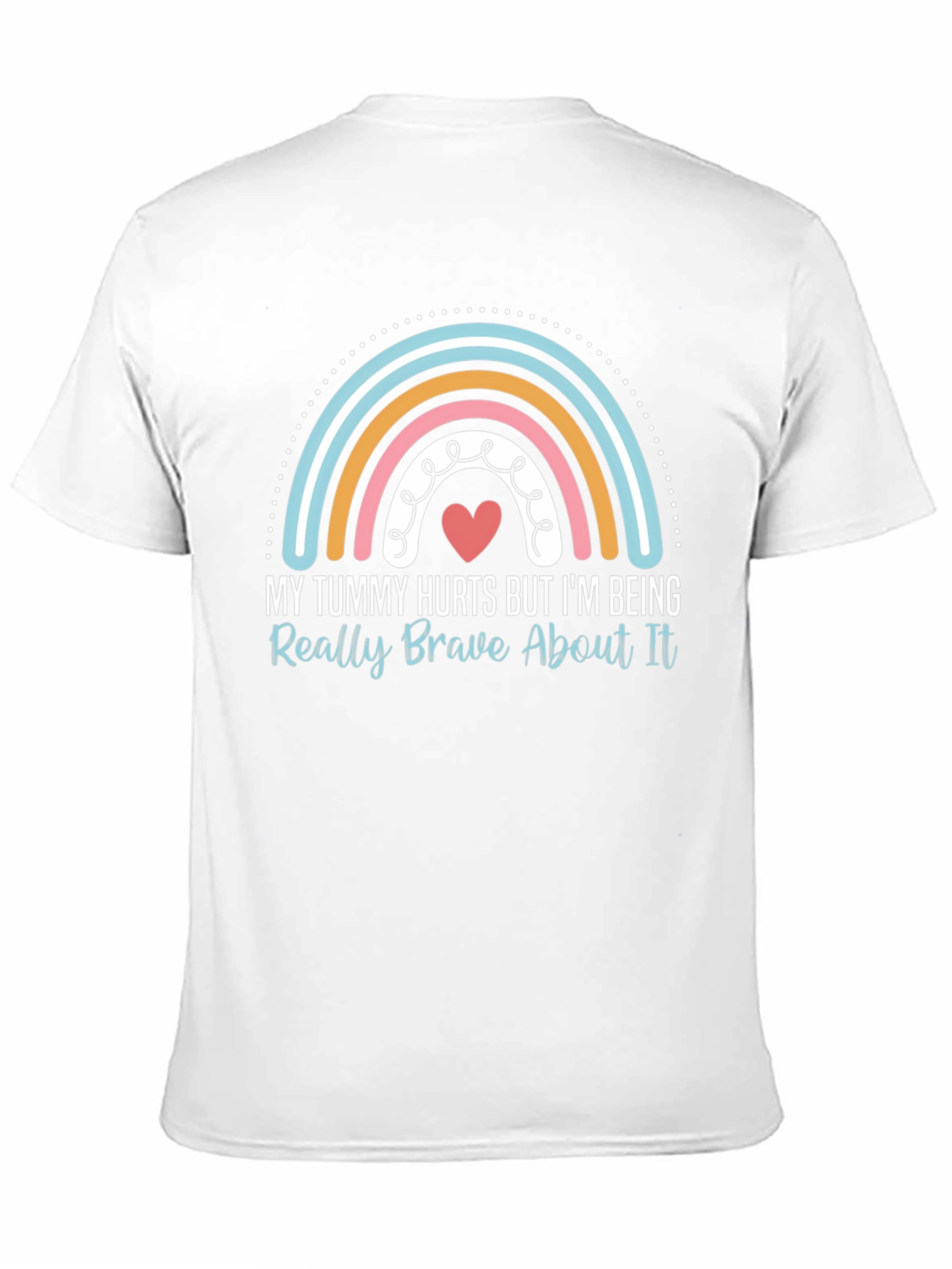 Tummy Hurts Brave Rainbow Graphic Tee - Black