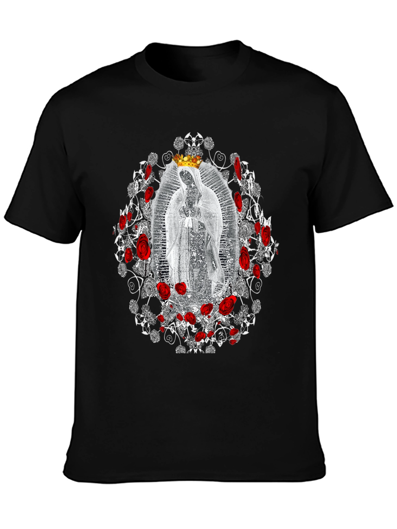 Virgin Mary Rose Crown T-Shirt