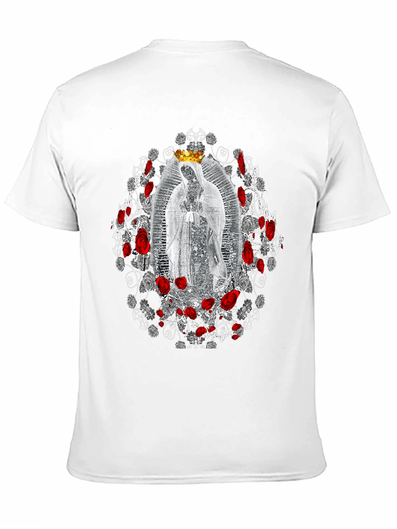 Virgin Mary Rose Crown T-Shirt