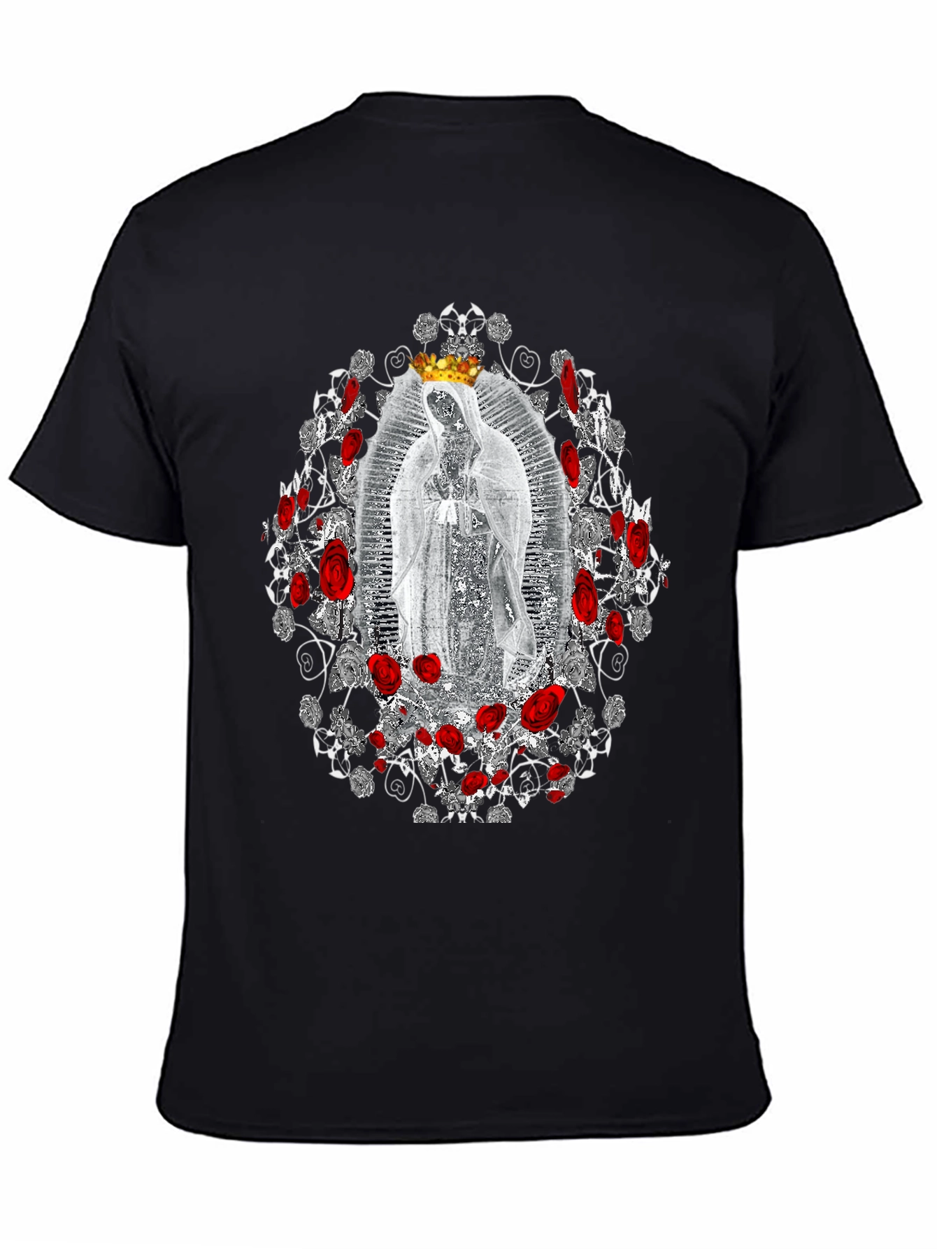 Virgin Mary Rose Crown T-Shirt