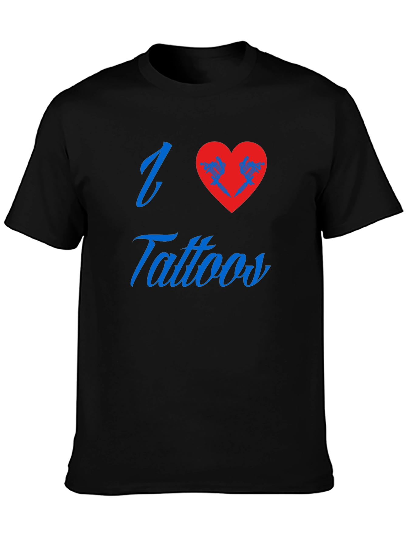 I Love Tattoos Black T-Shirt