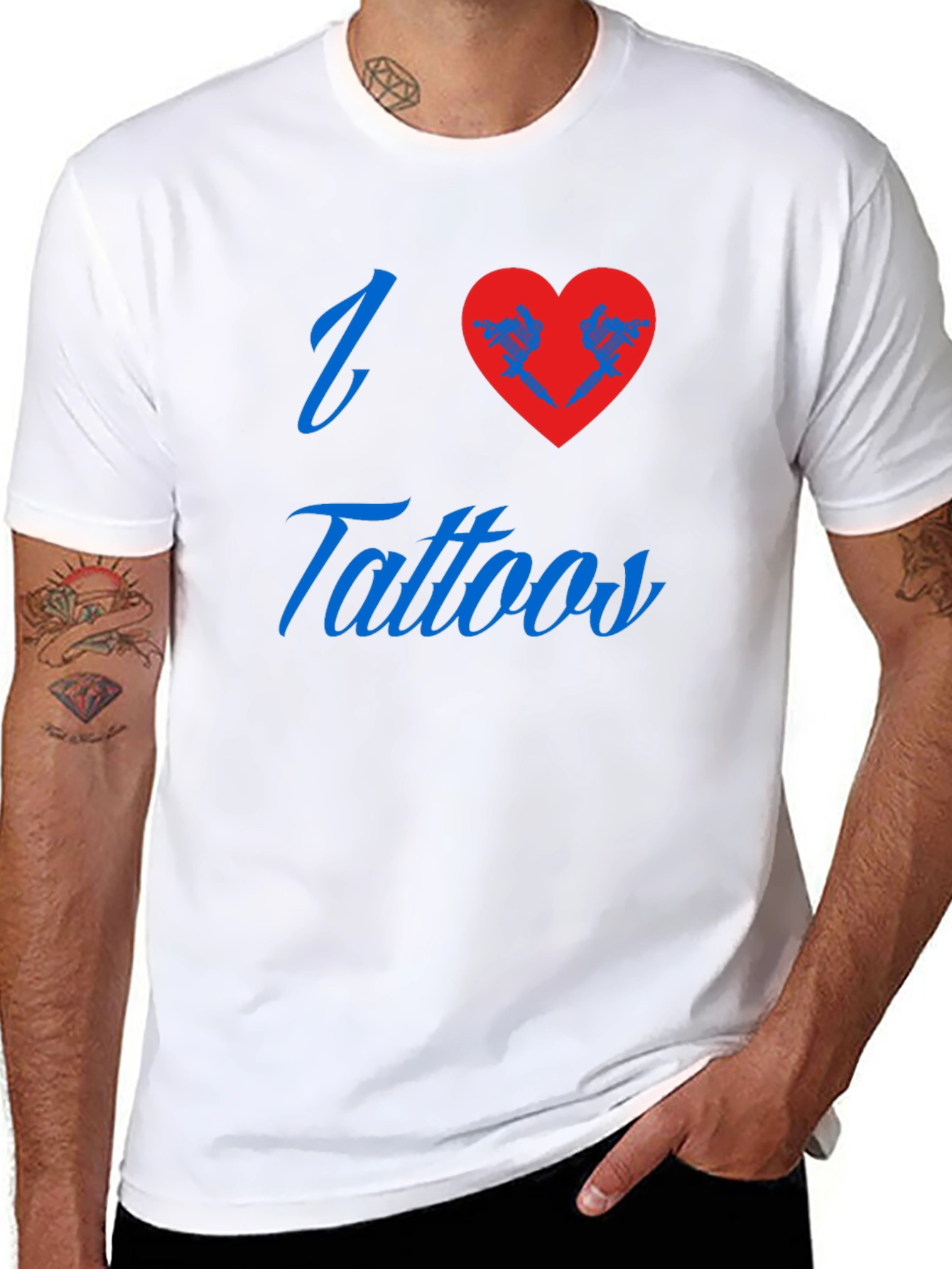 I Love Tattoos Black T-Shirt