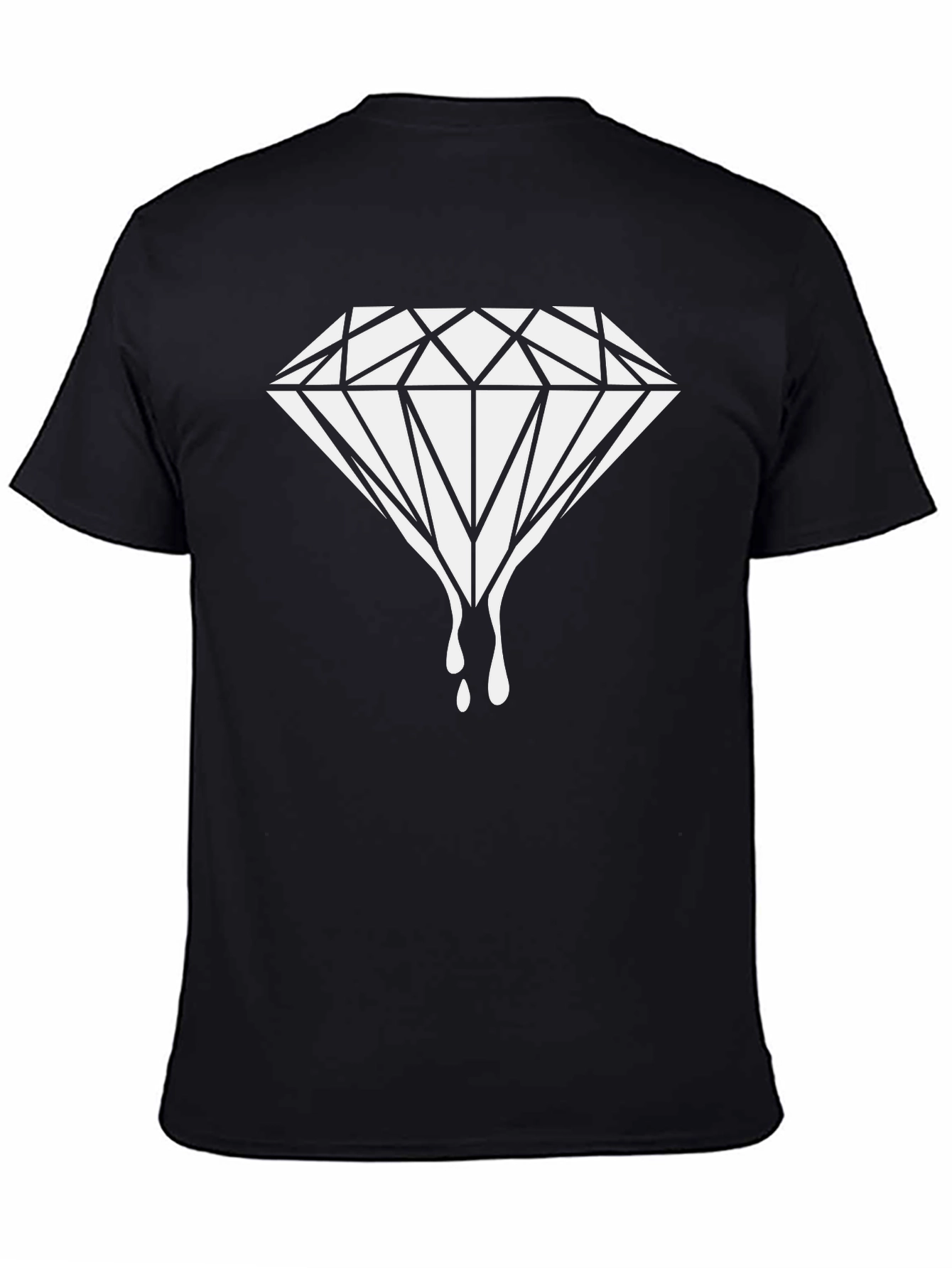 Dripping Diamond Graphic Tee - Black